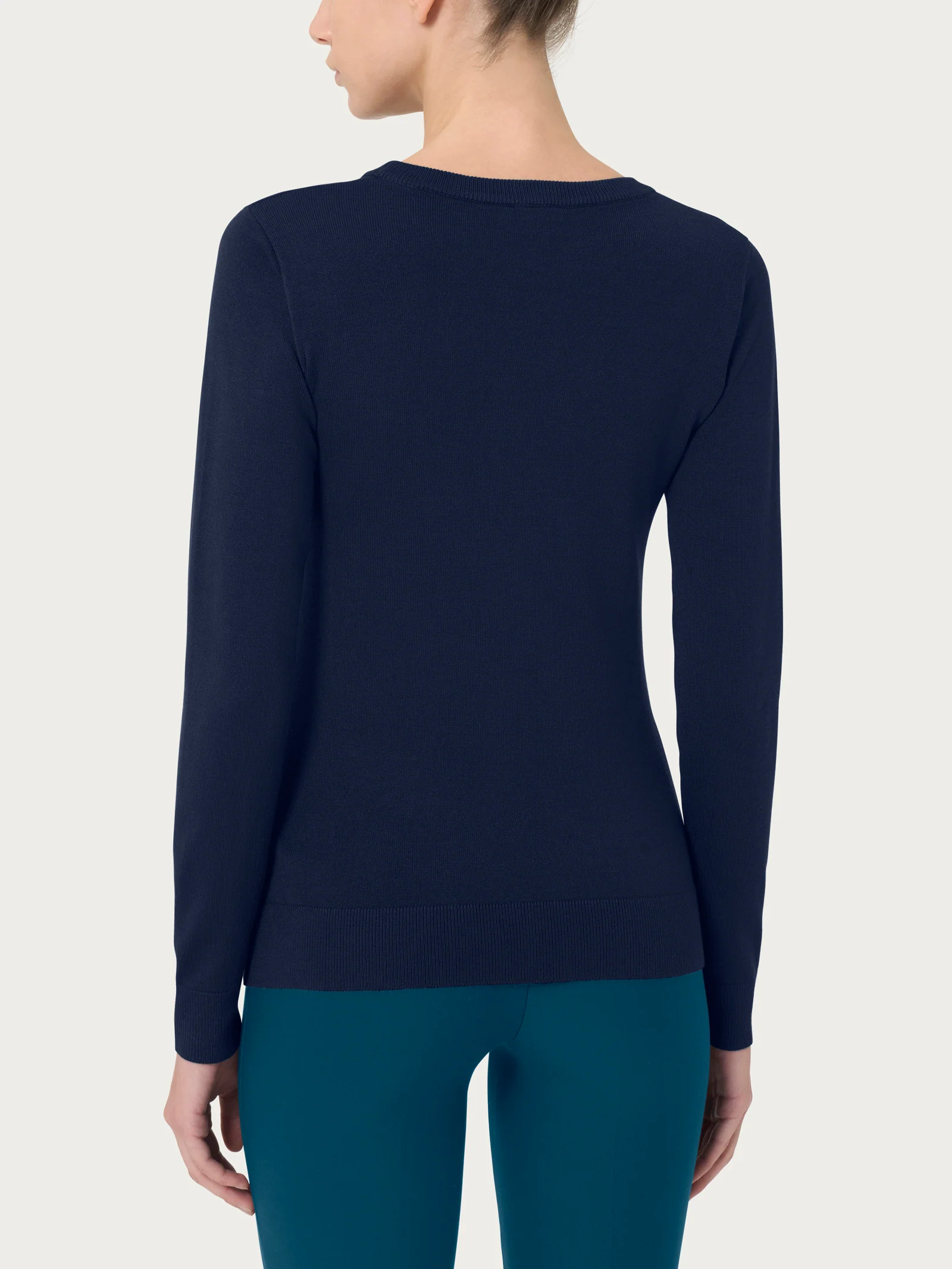 Maglia girocollo a manica lunga Four Seasons - Bleu - Image 2