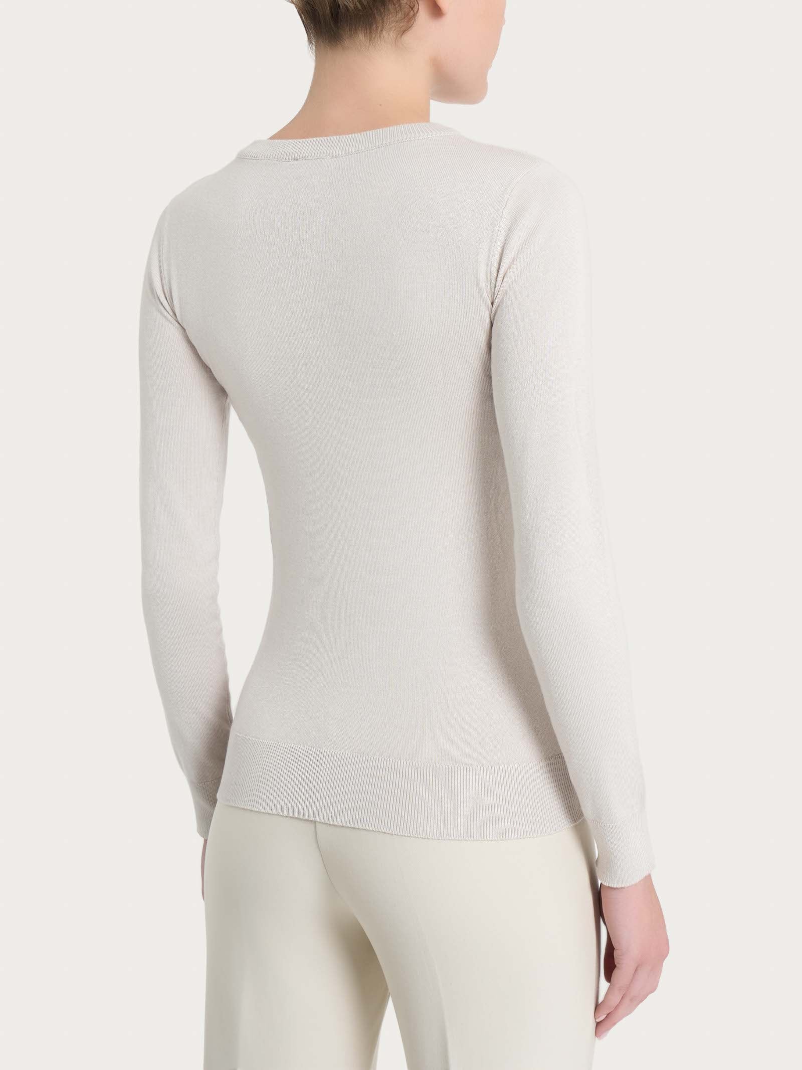 Maglia girocollo a manica lunga Four Seasons - Champignon - Image 2