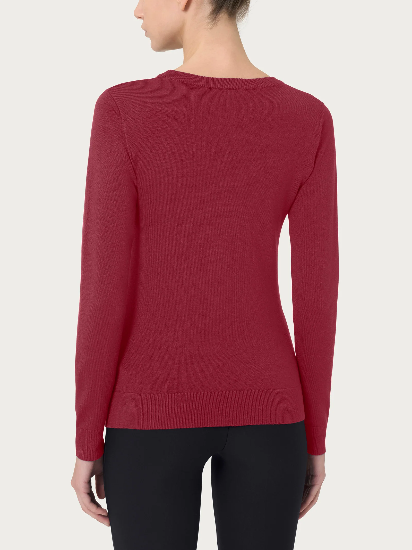 Maglia girocollo a manica lunga Four Seasons - Tibetan Red - Image 2