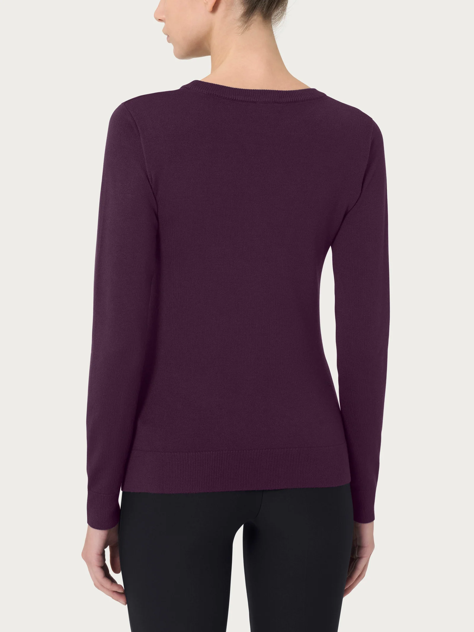 Maglia girocollo a manica lunga Four Seasons - Plum Perfect - Image 2