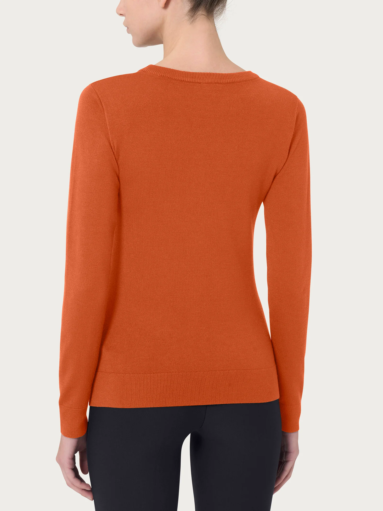 Maglia girocollo a manica lunga Four Seasons - Rust - Image 2