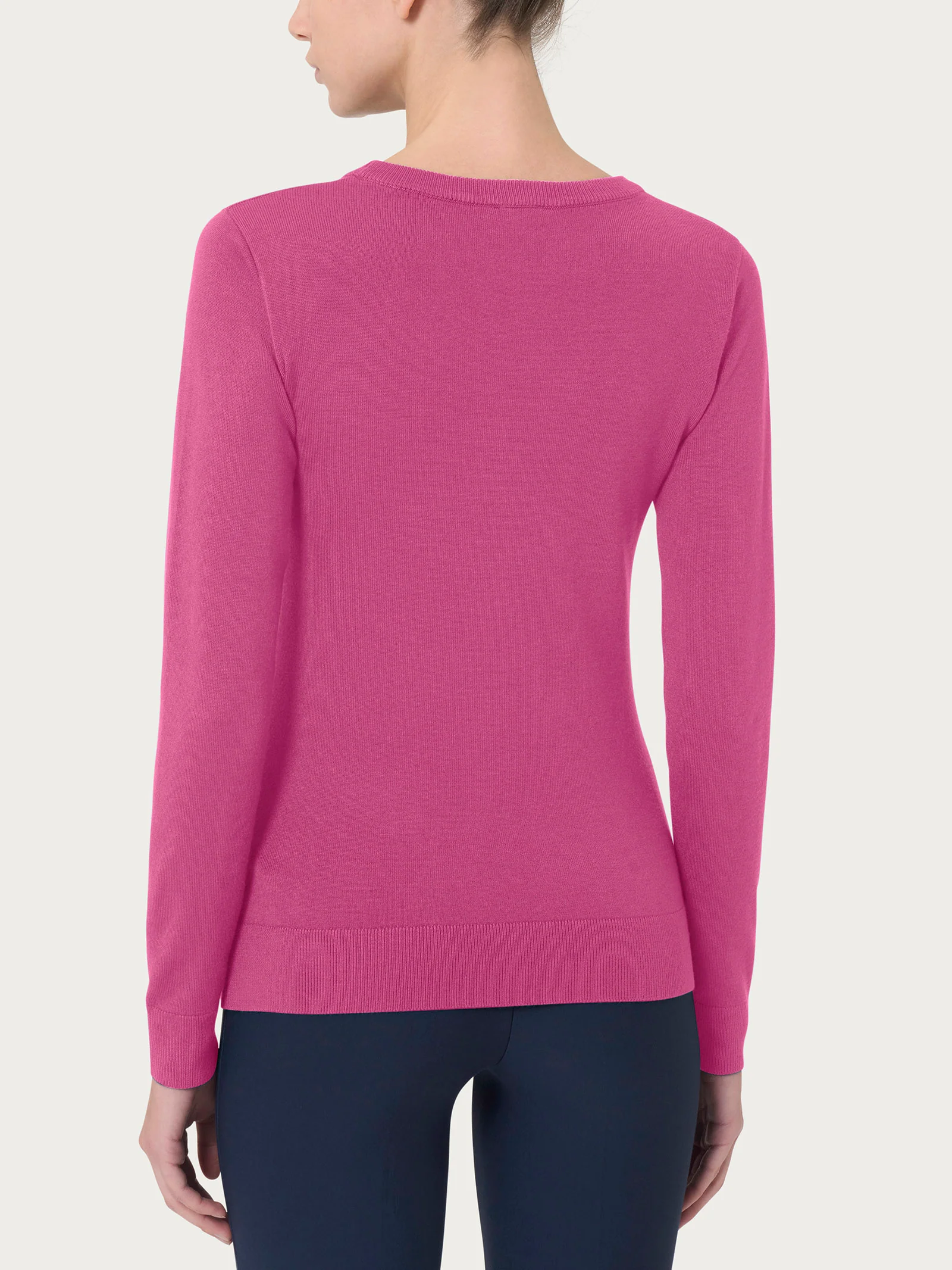 Maglia girocollo a manica lunga Four Seasons - Red Violet - Image 2