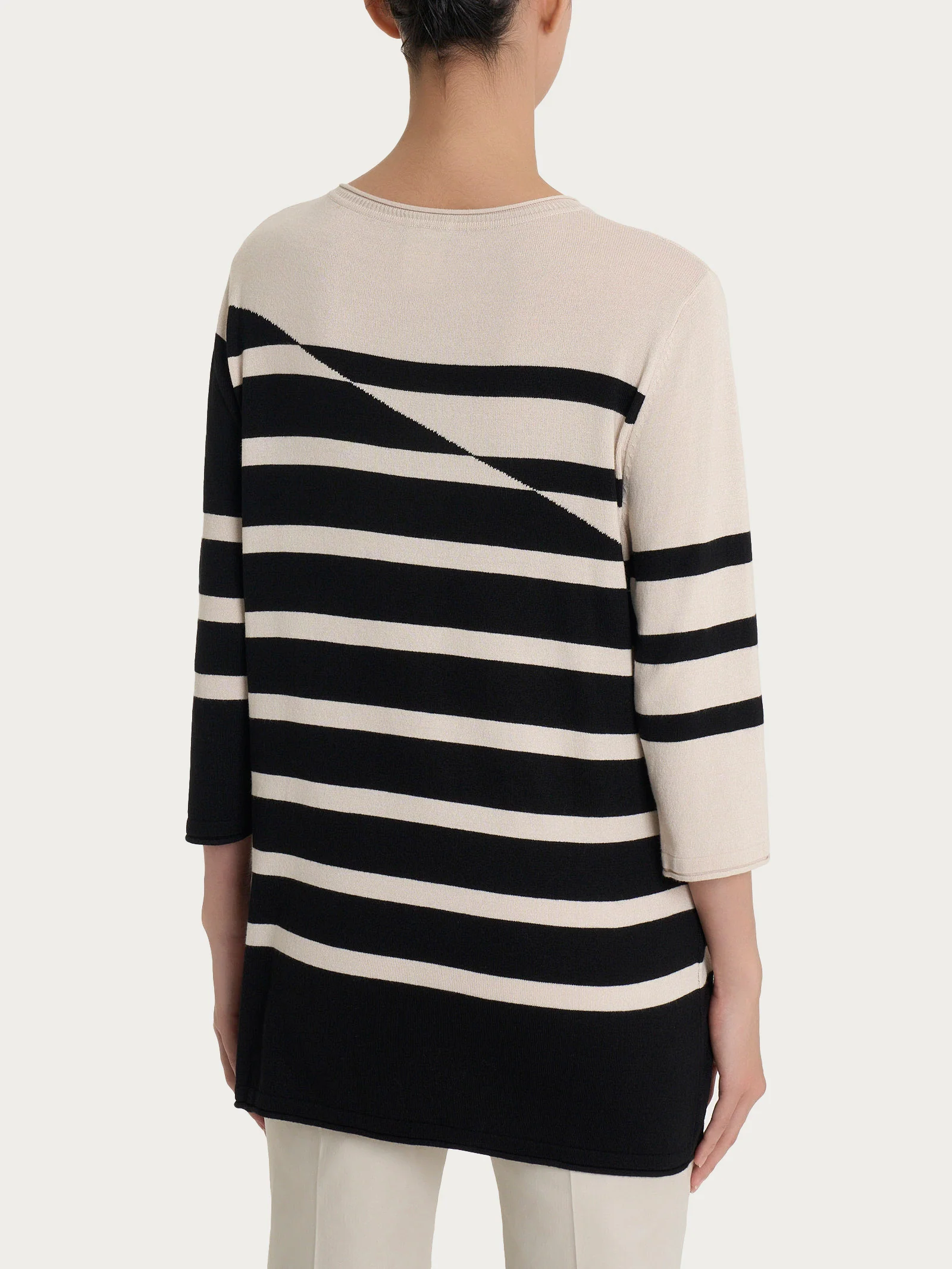 Maglia girocollo a righe con manica 3/4 in Summertime - Fant.Champignon - Image 2