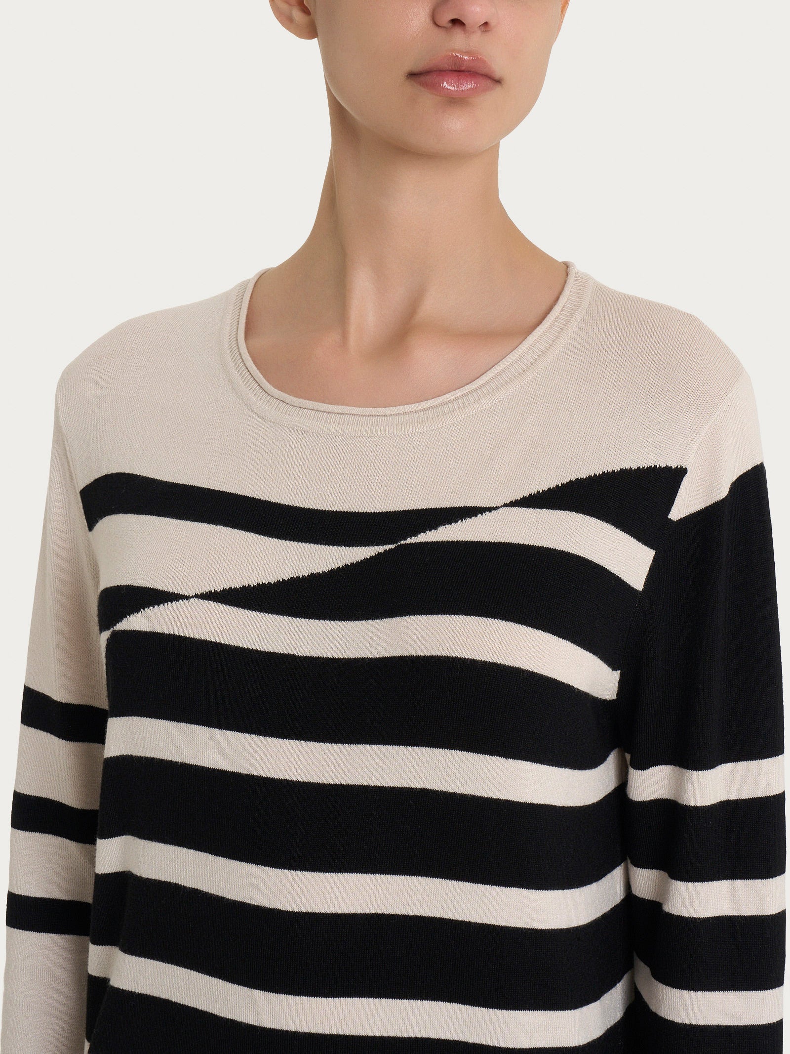Maglia girocollo a righe con manica 3/4 in Summertime - Fant.Champignon - Image 3