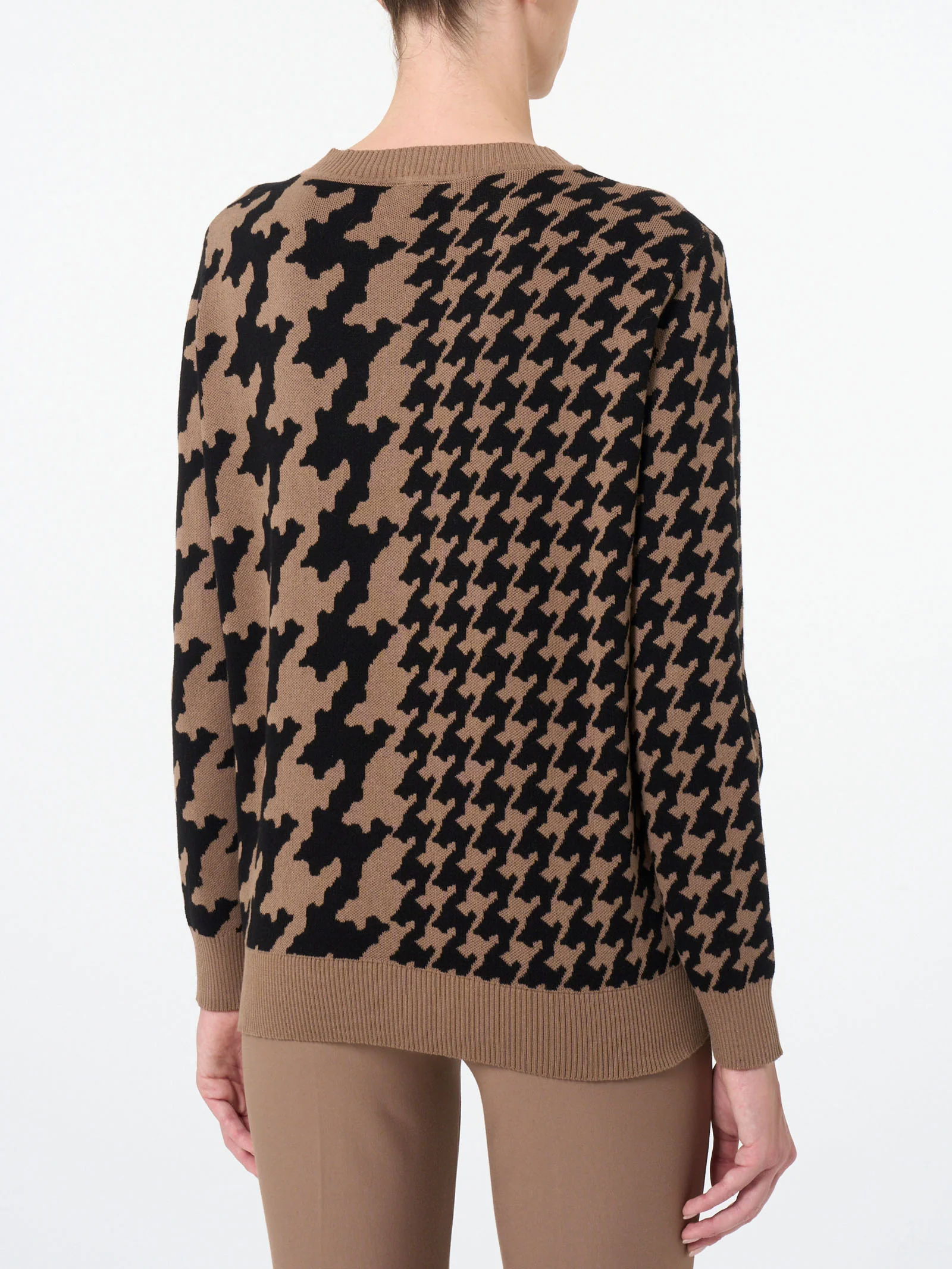 Maglia girocollo con bifantasia in filato Winter Cotton - Fant. Pine Bark - Image 2