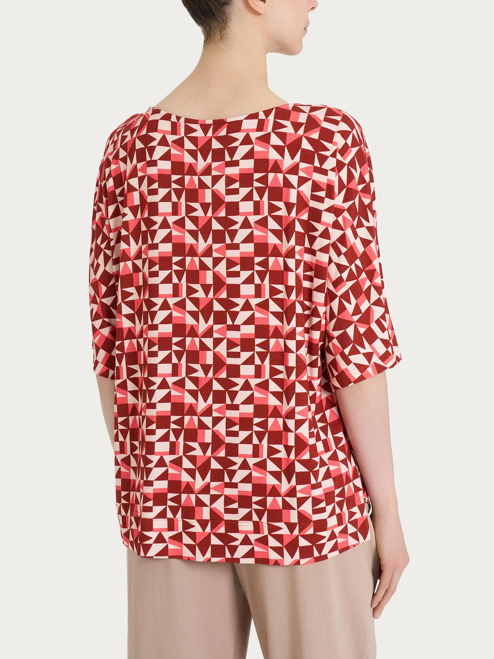 Maglia girocollo con geometric pattern in Viscosa Summer - Fant. Dubarry - Image 2