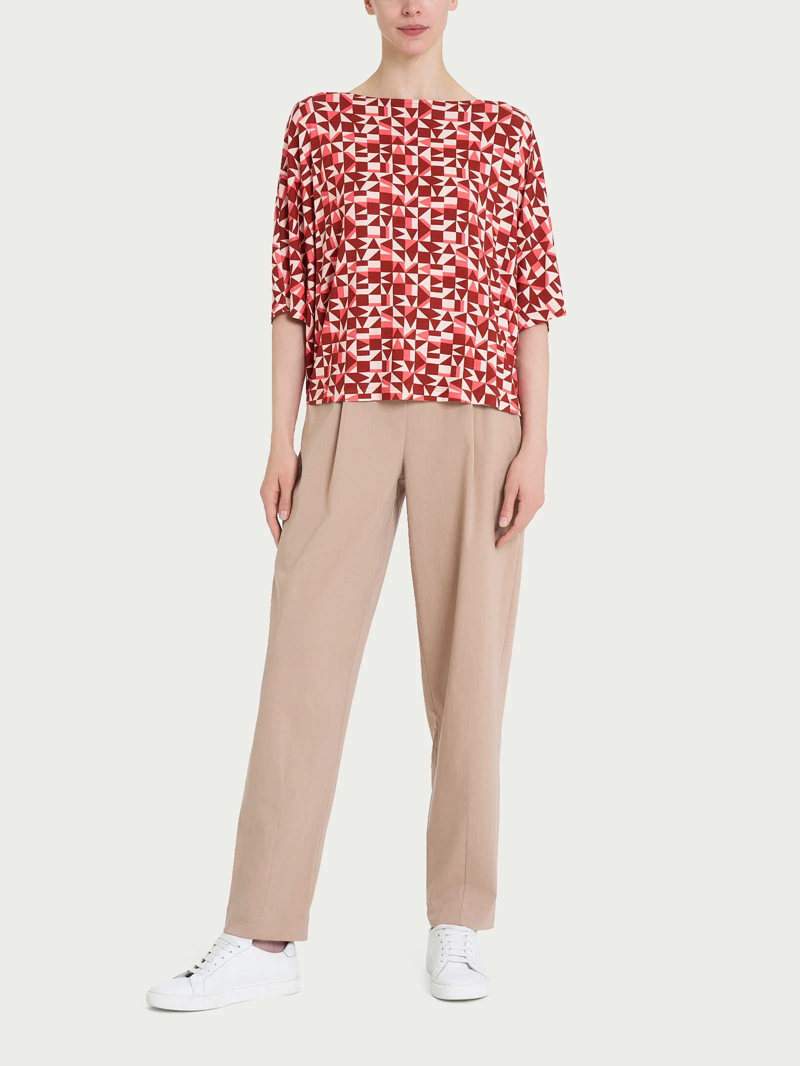 Maglia girocollo con geometric pattern in Viscosa Summer - Fant. Dubarry - Image 4