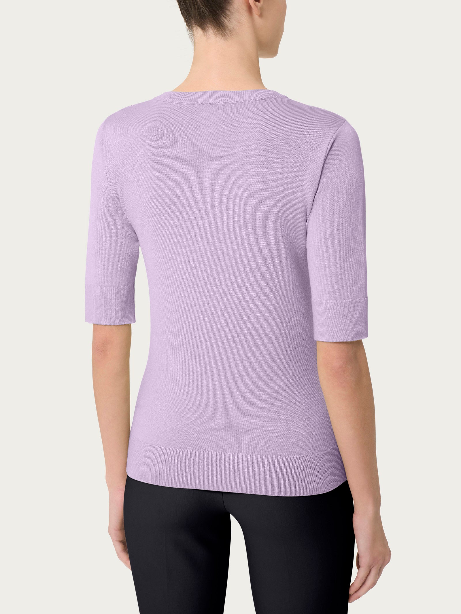 Maglia girocollo con manica corta Four Seasons - Orchid Petal - Image 2
