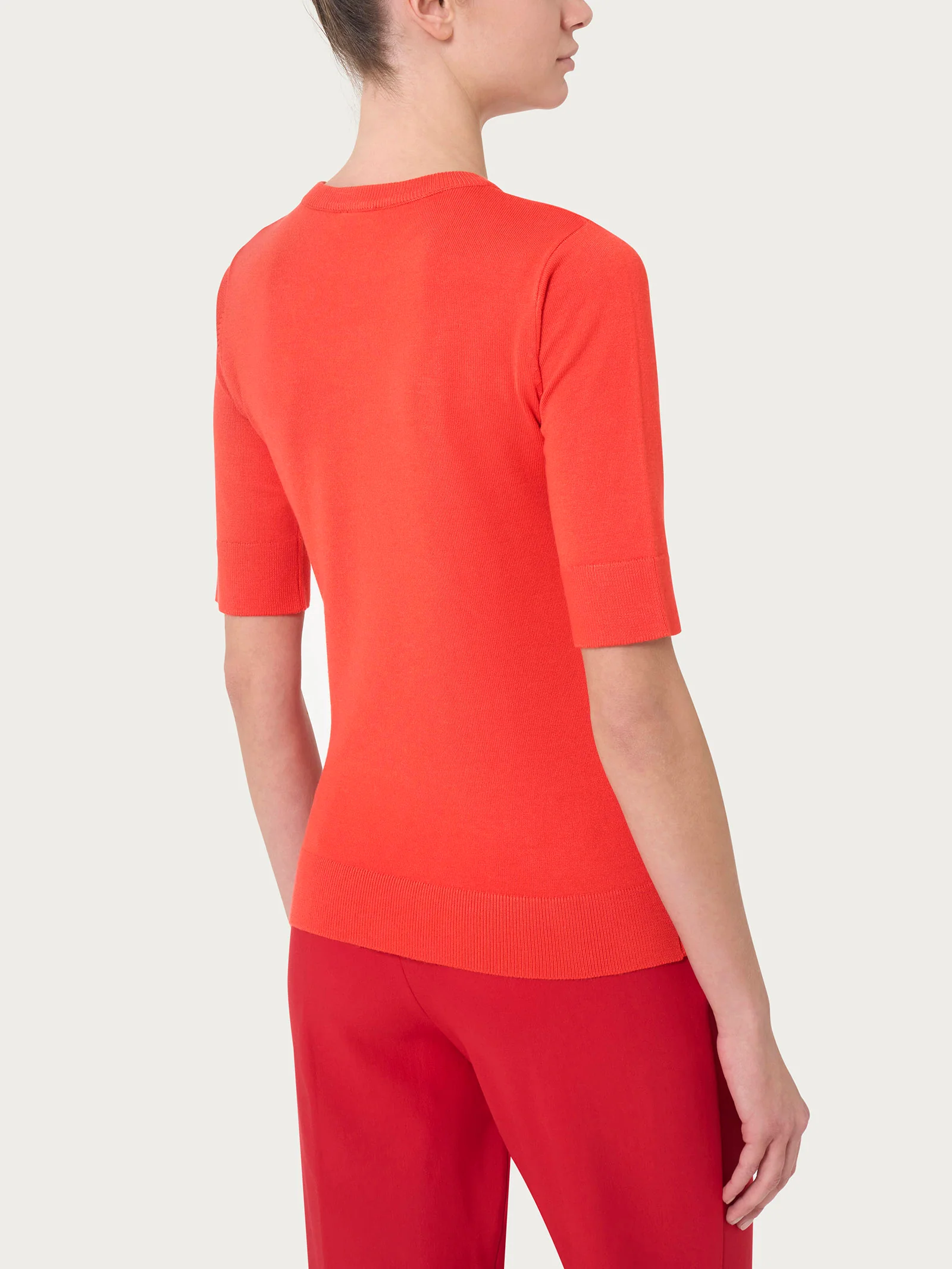 Maglia girocollo con manica corta Four Seasons - Cayenne - Image 2