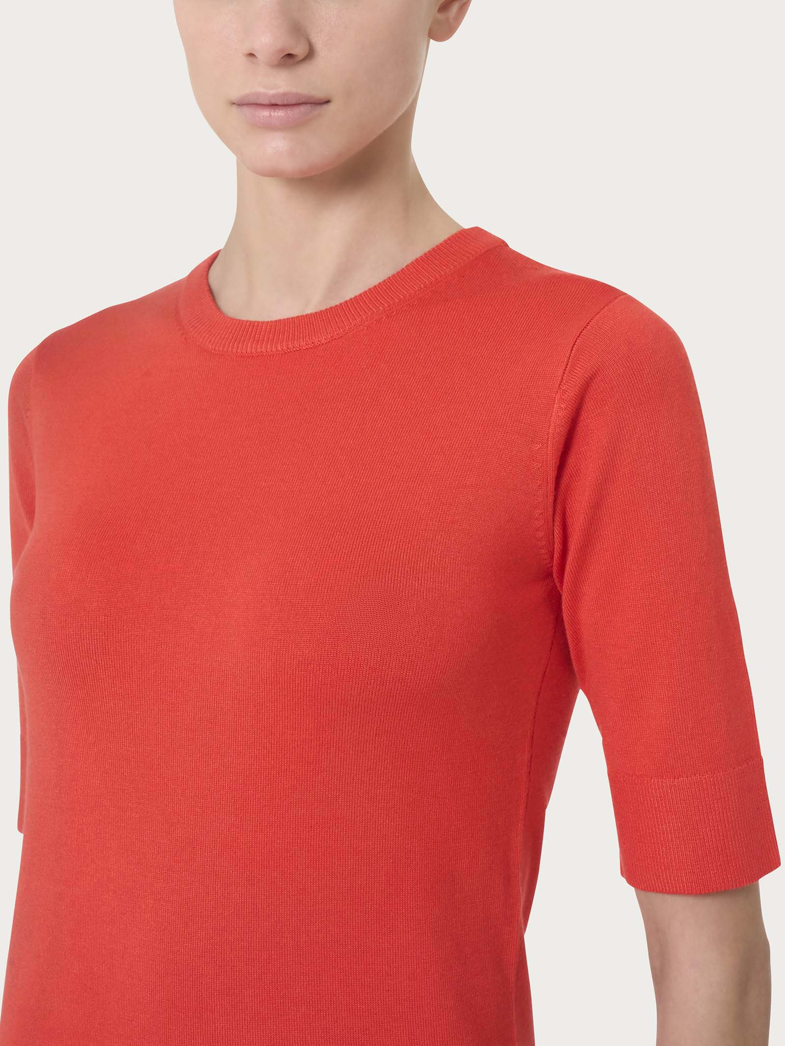 Maglia girocollo con manica corta Four Seasons - Cayenne - Image 3