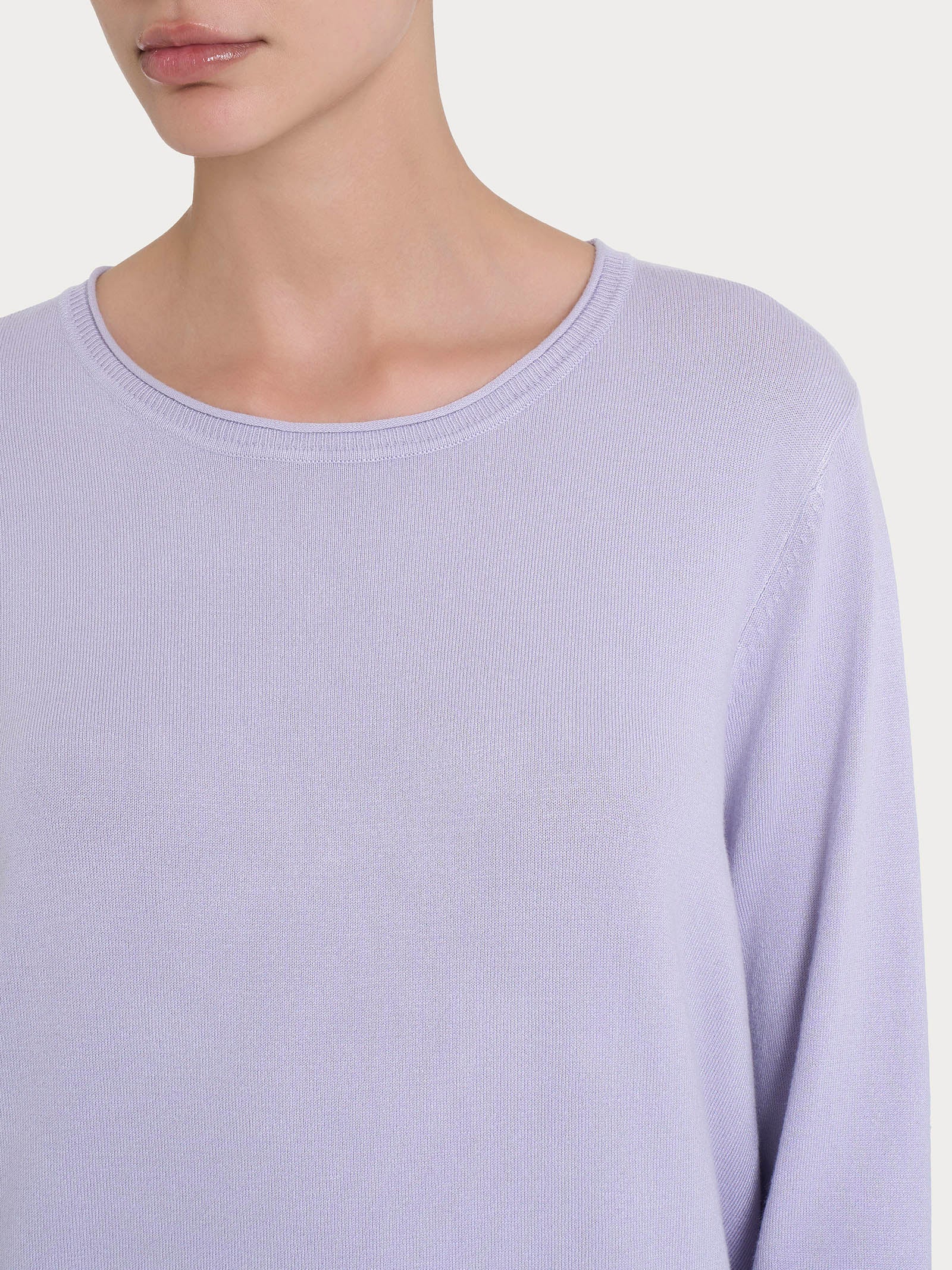 Maglia girocollo con manica lunga in Summertime - Thistle - Image 3