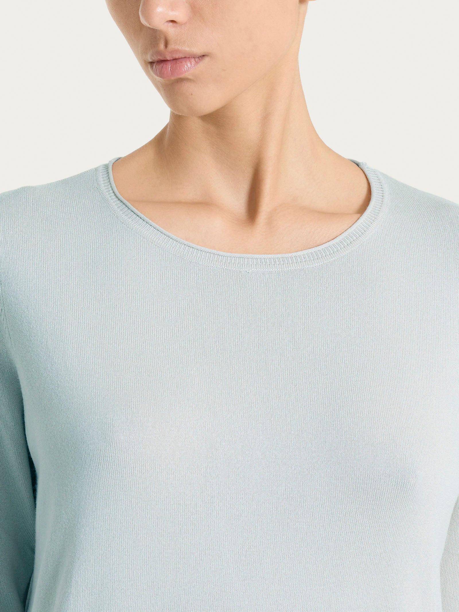 Maglia girocollo con manica lunga in Summertime - Gray Dawn - Image 3