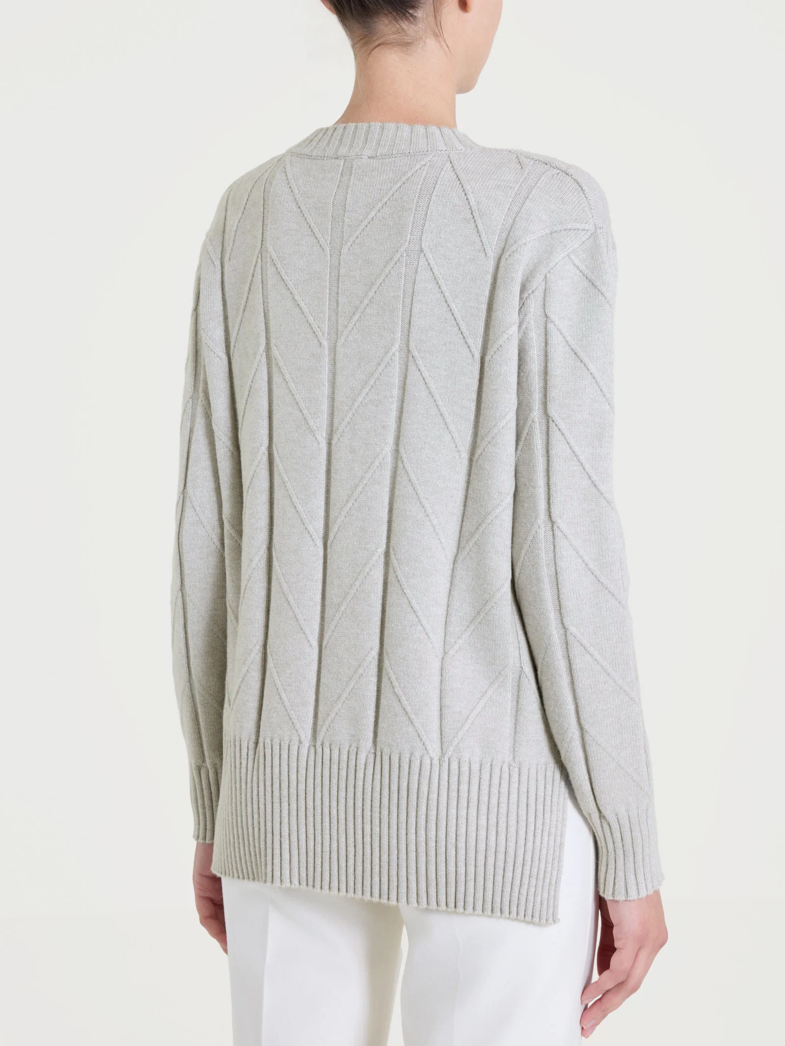 Maglia girocollo con punto spiga in Super Soft - CHAMPIGNON MEL. - Image 2