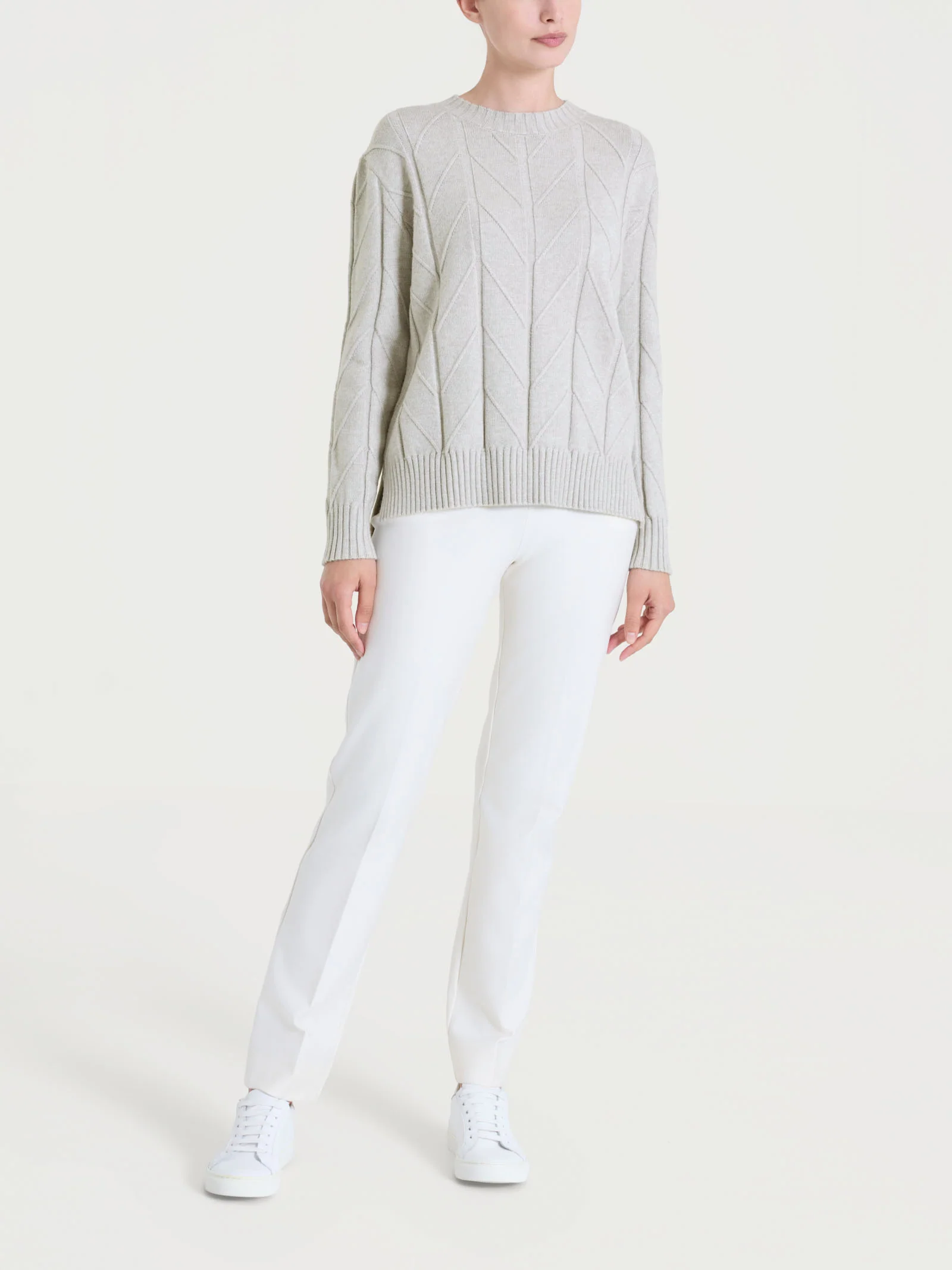 Maglia girocollo con punto spiga in Super Soft - CHAMPIGNON MEL. - Image 5