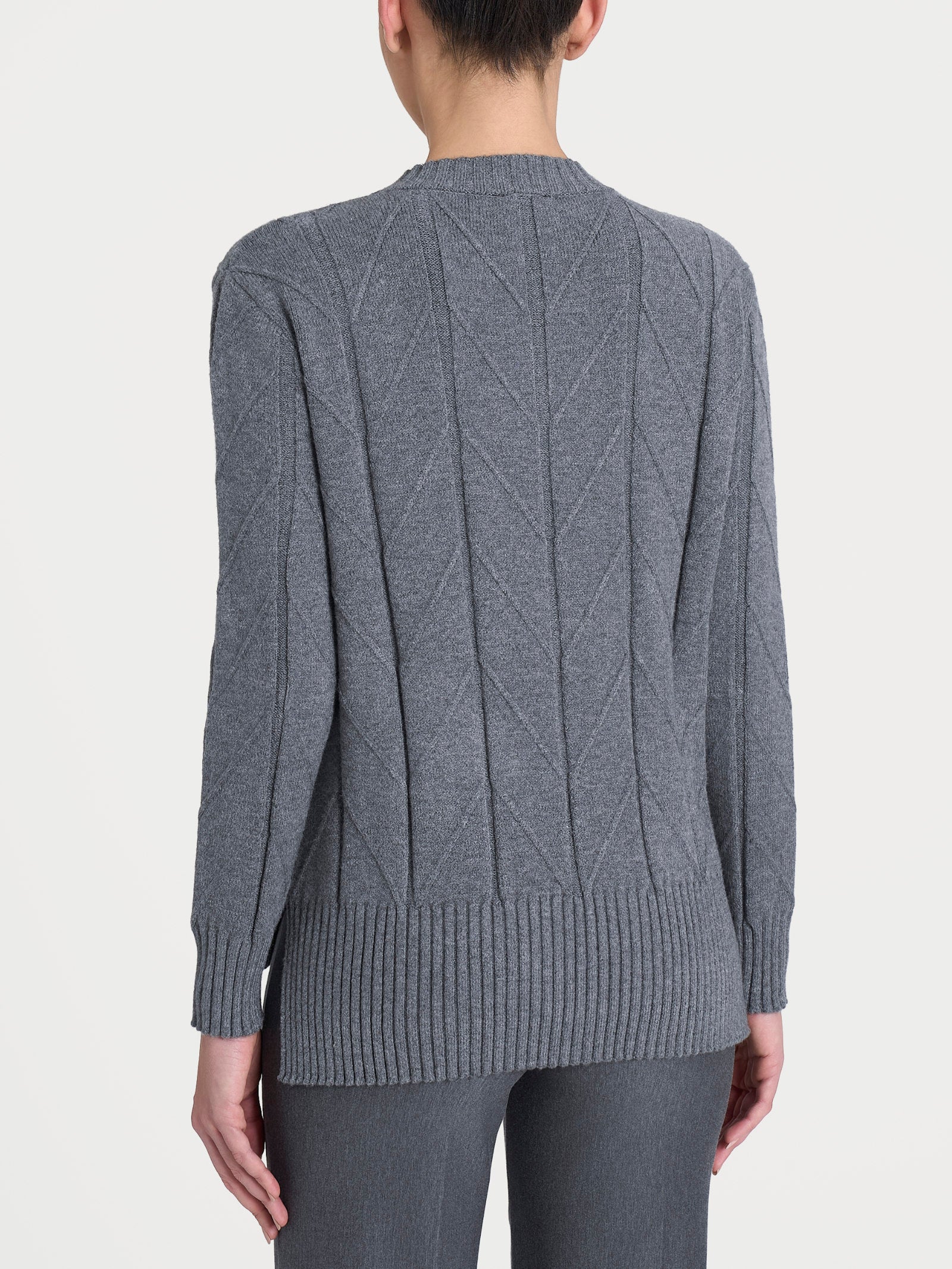 Maglia girocollo con punto spiga in Super Soft - Ferro Mel. - Image 2