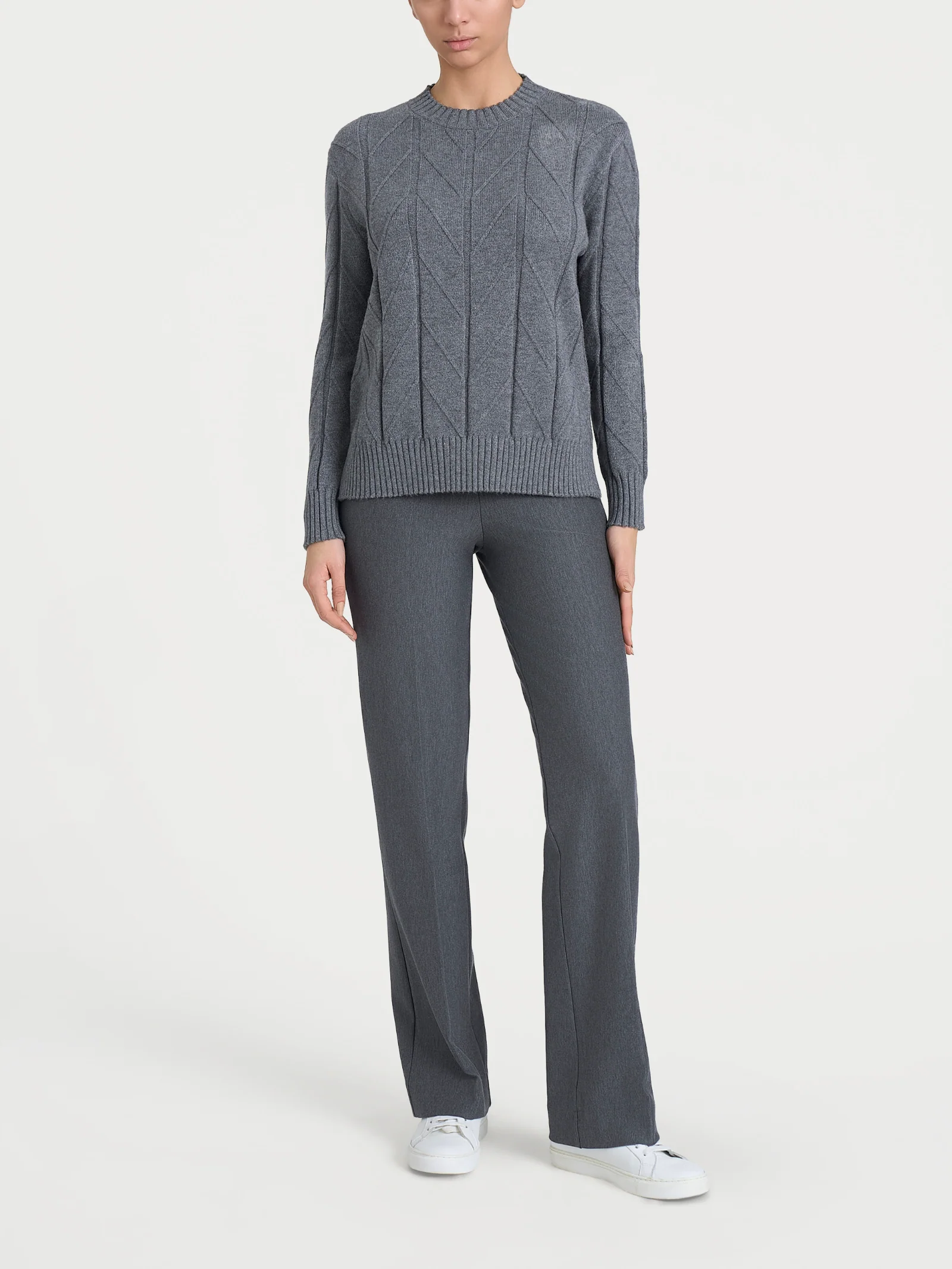 Maglia girocollo con punto spiga in Super Soft - Ferro Mel. - Image 5