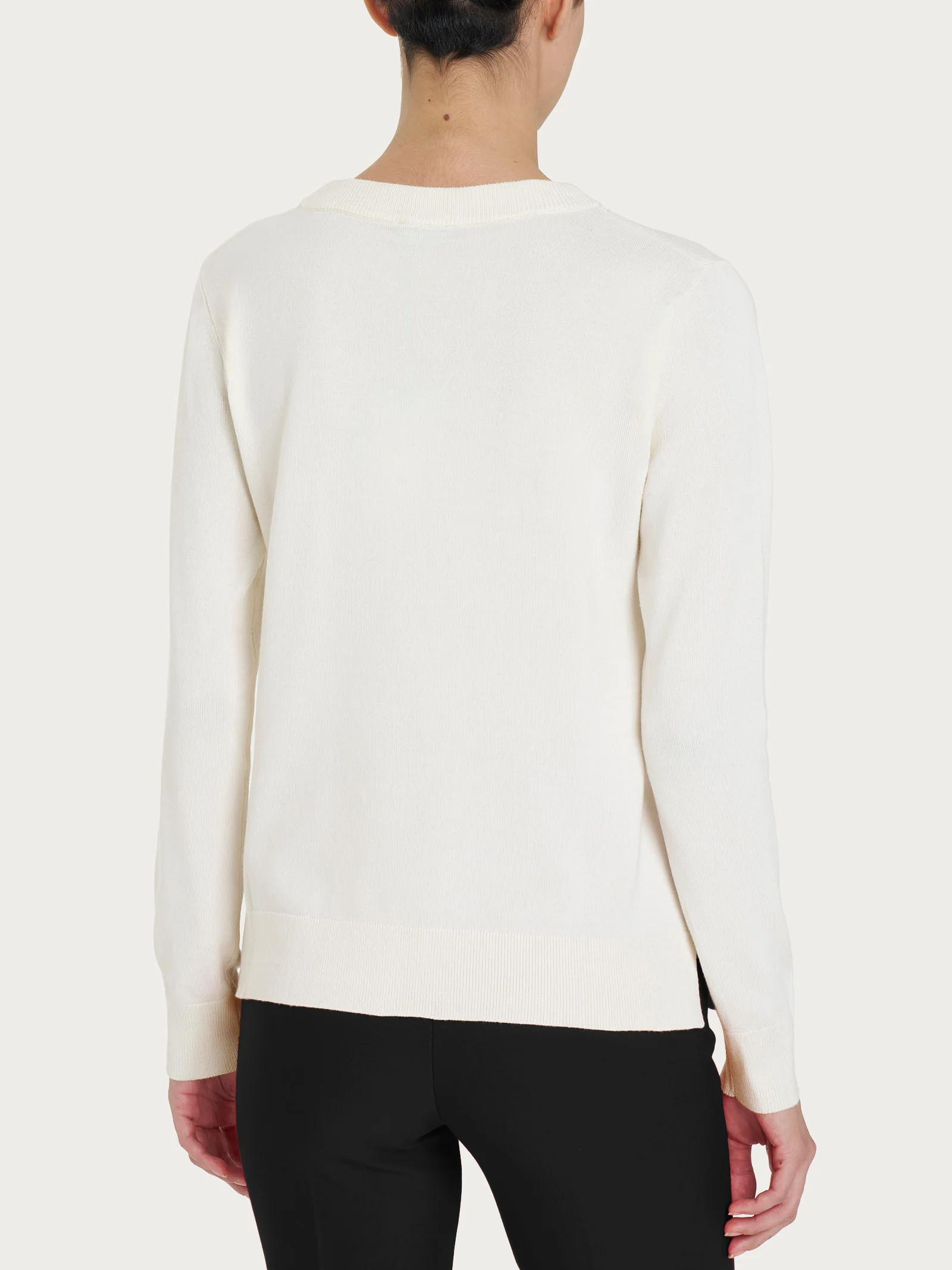 Maglia girocollo Four Seasons - Avorio - Image 2