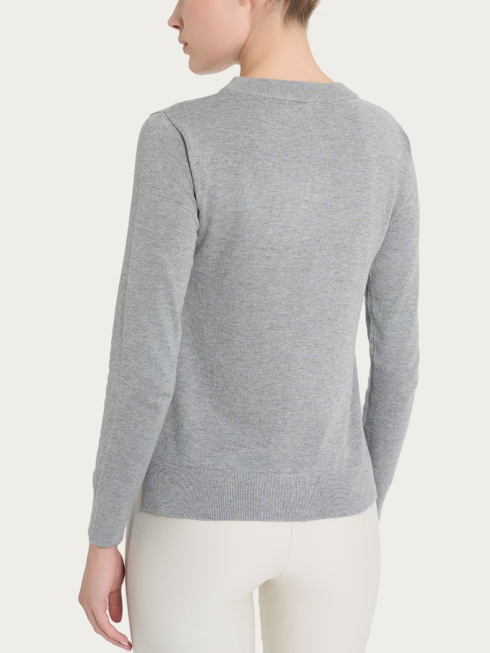 Maglia girocollo Four Seasons - Ghiaia Mel. - Image 2