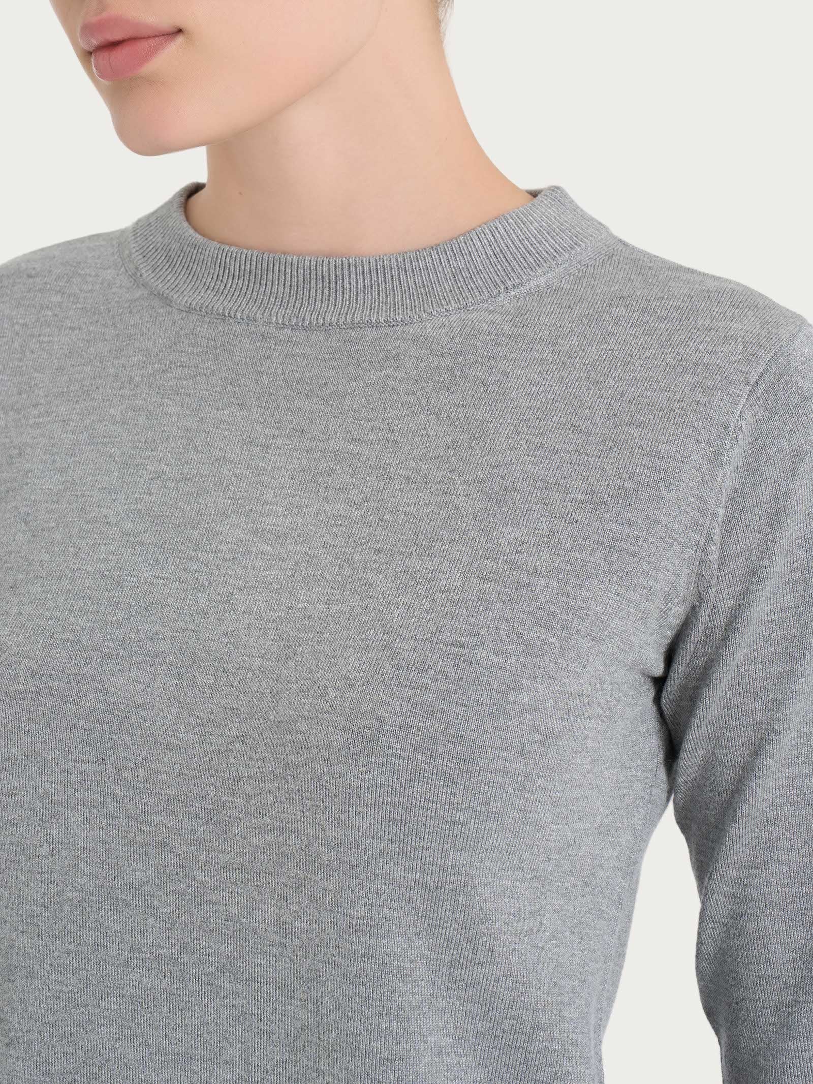 Maglia girocollo Four Seasons - Ghiaia Mel. - Image 3
