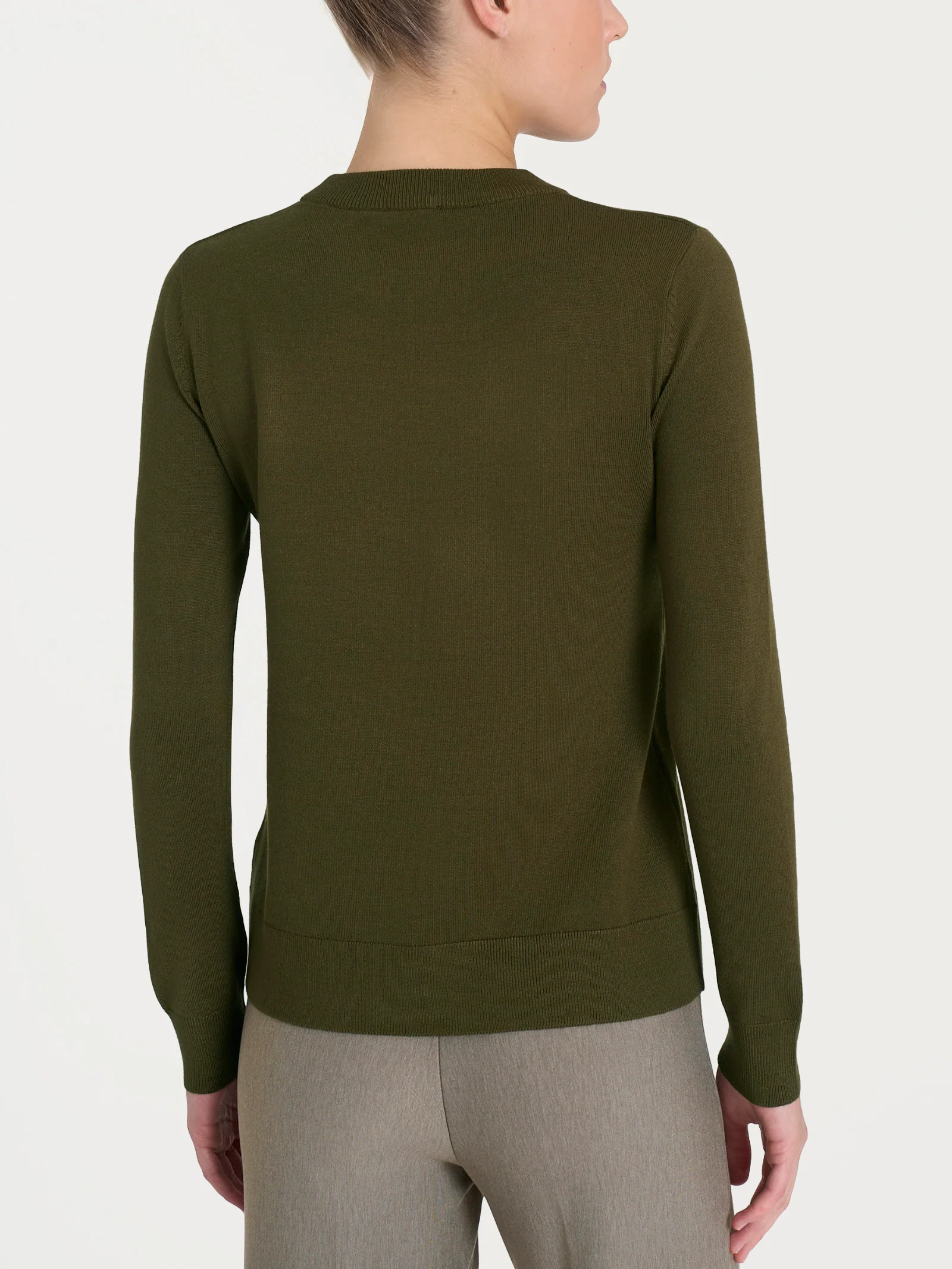 Maglia girocollo Four Seasons - Dark Olive - Image 2