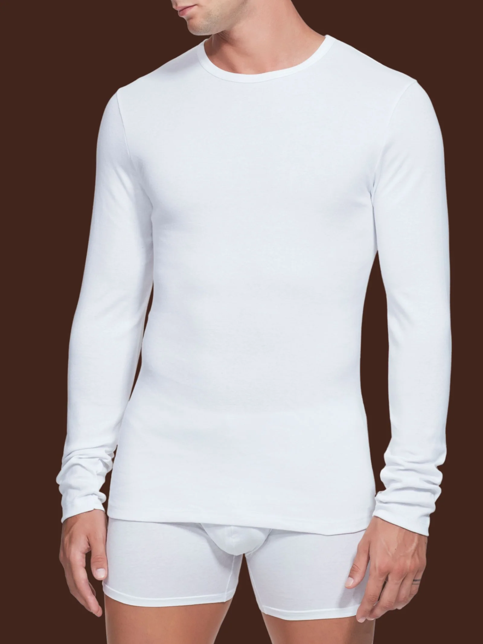 Maglia girocollo in caldo cotone  - Bianco - Image 2
