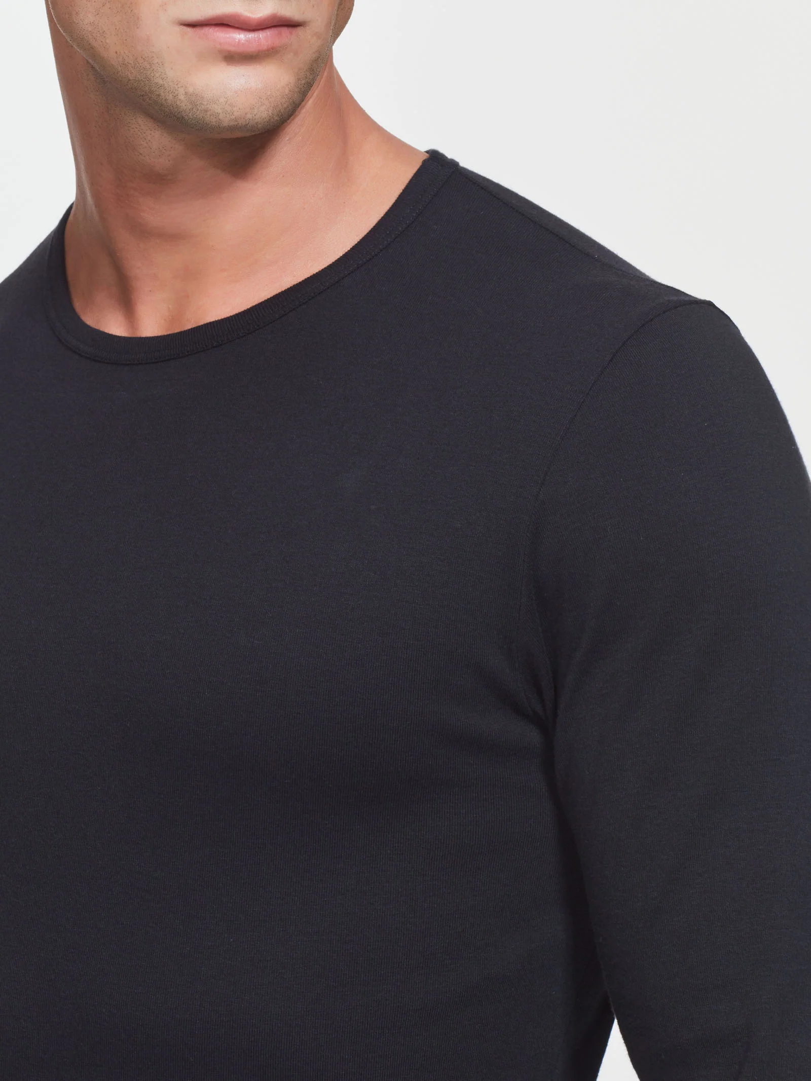Maglia girocollo in caldo cotone  - Bleu - Image 4