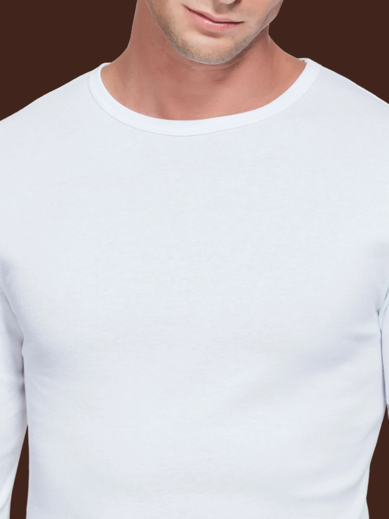 Maglia girocollo in caldo cotone  - Vapore Mel. - Image 4