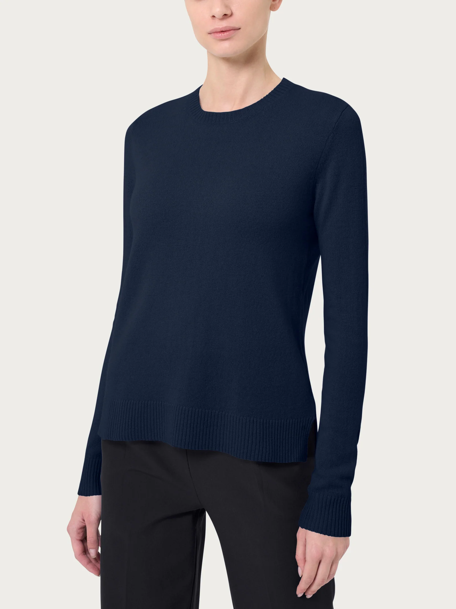 Maglia girocollo in cashmerino - Outer Space