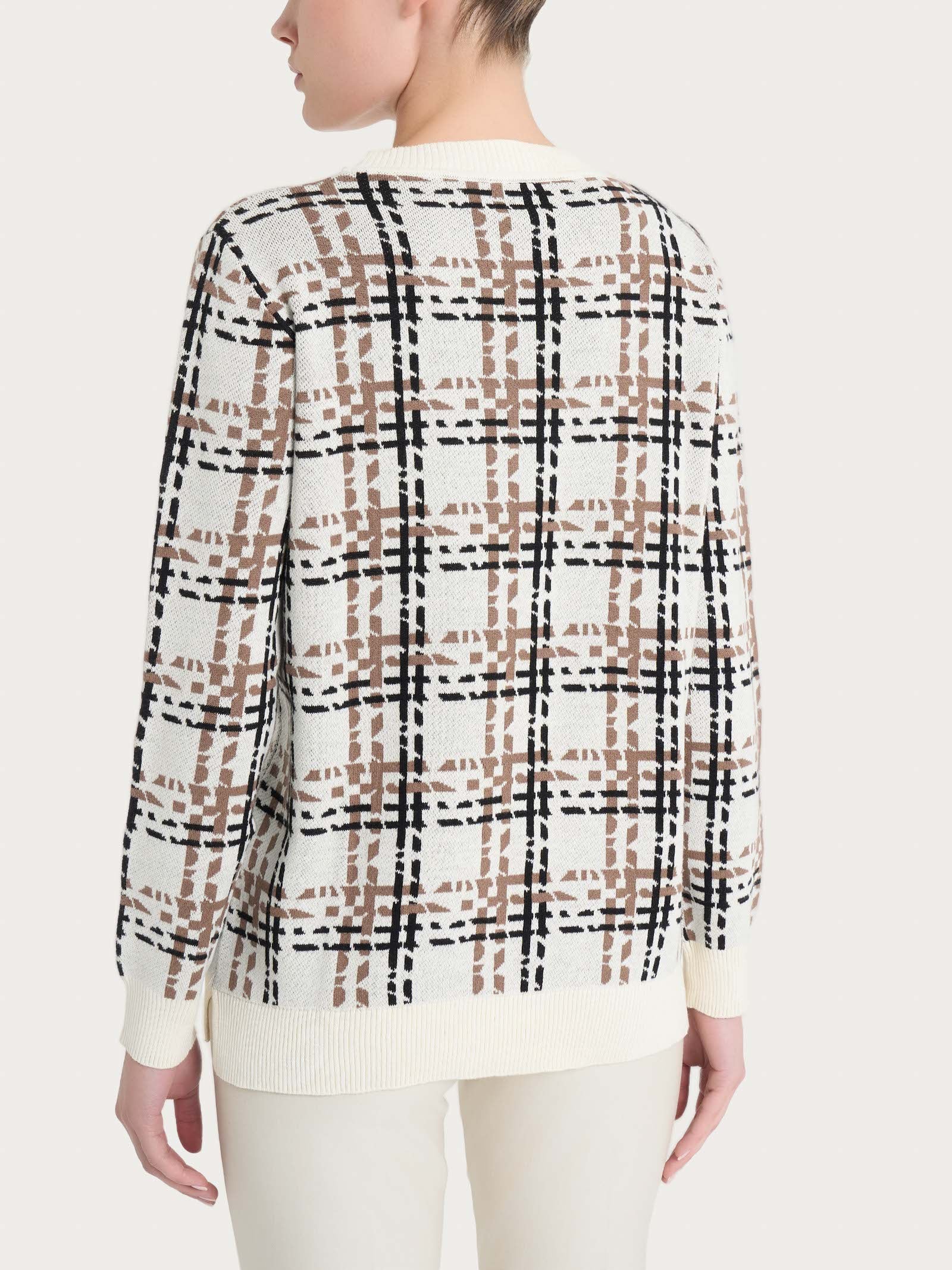 Maglia girocollo in filato Winter Cotton - Fant.Avorio - Image 2