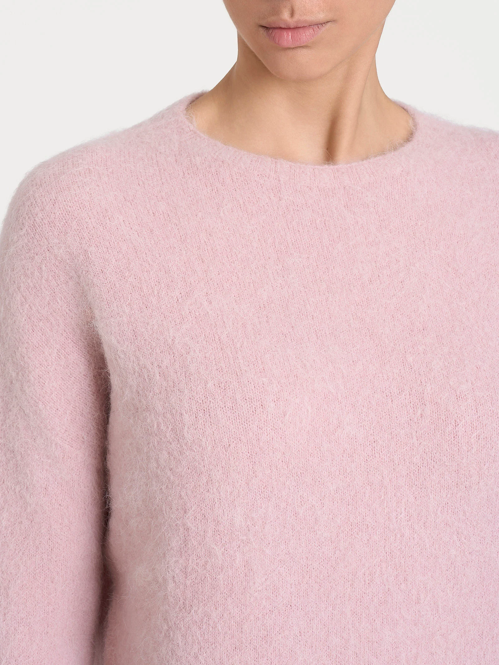 Maglia girocollo in Misto Alpaca - Cameo Rose - Image 3