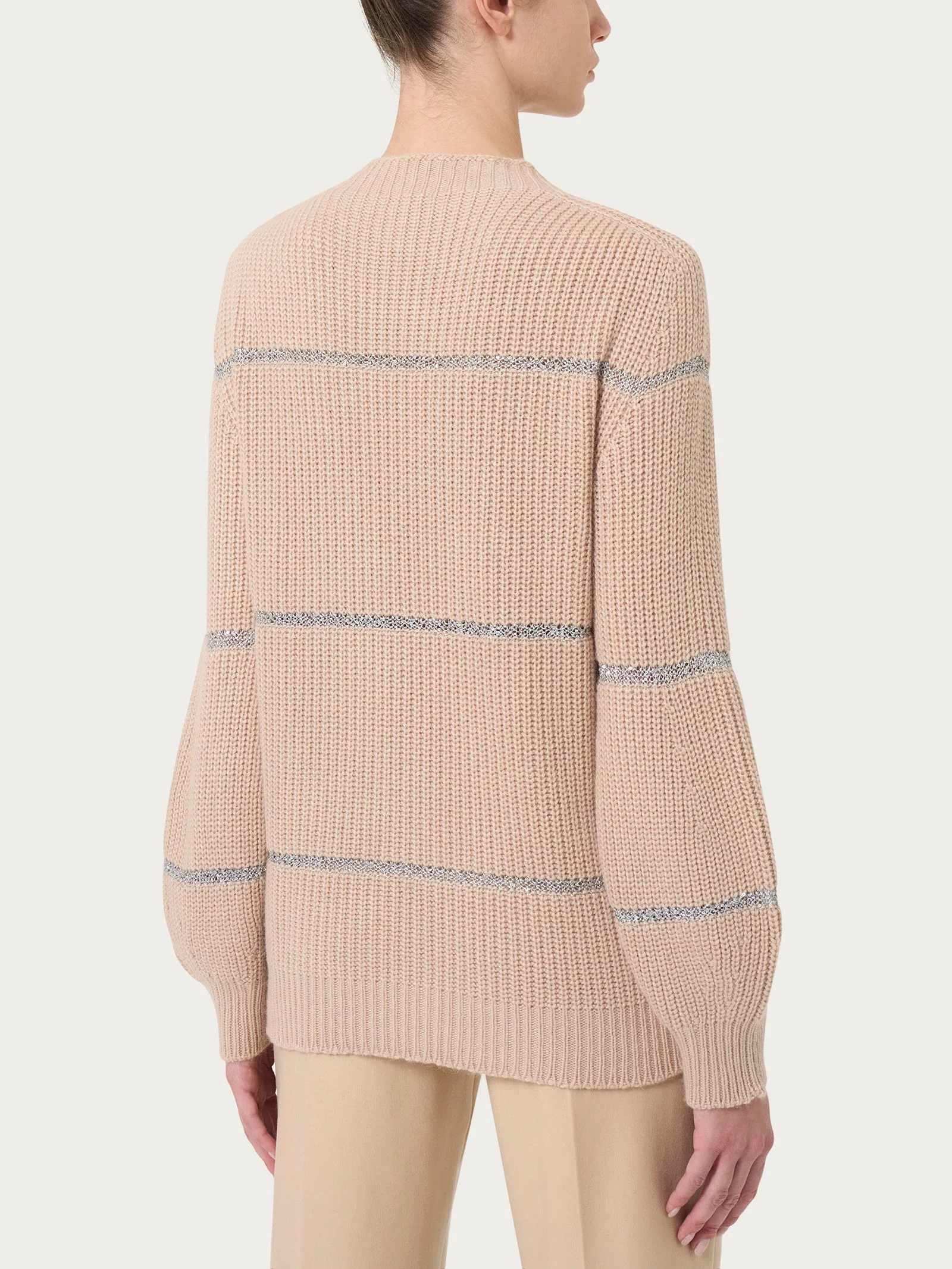 Maglia girocollo in misto angora - Moonlight - Image 2