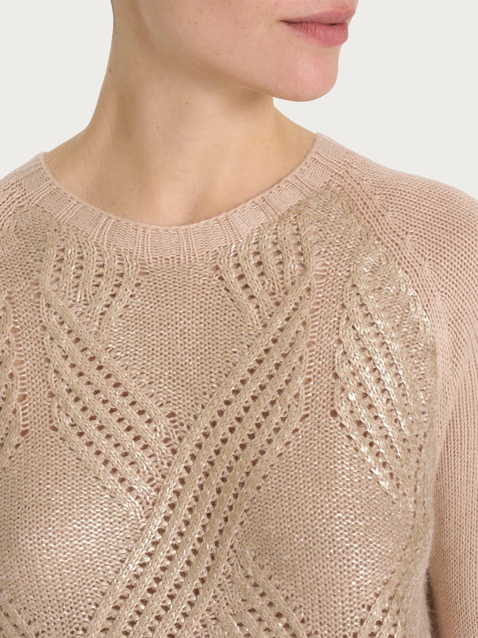 Maglia girocollo in misto angora - Moonlight - Image 3