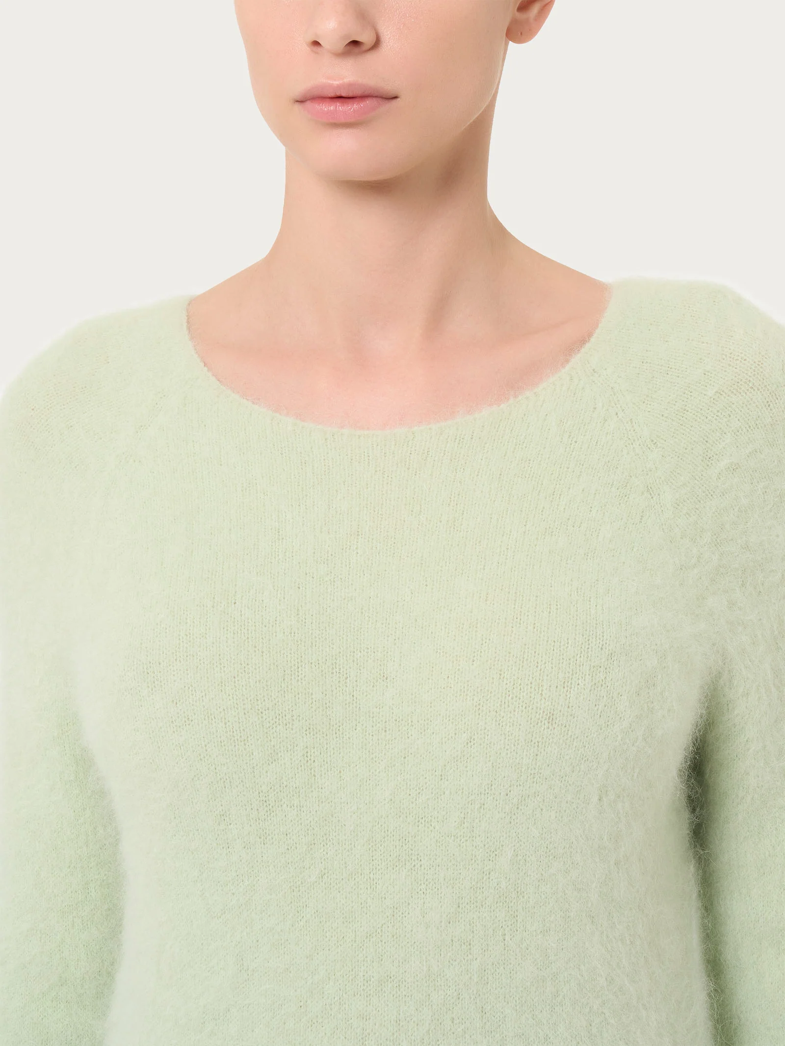 Maglia girocollo in misto lana e alpaca - Gleam - Image 3