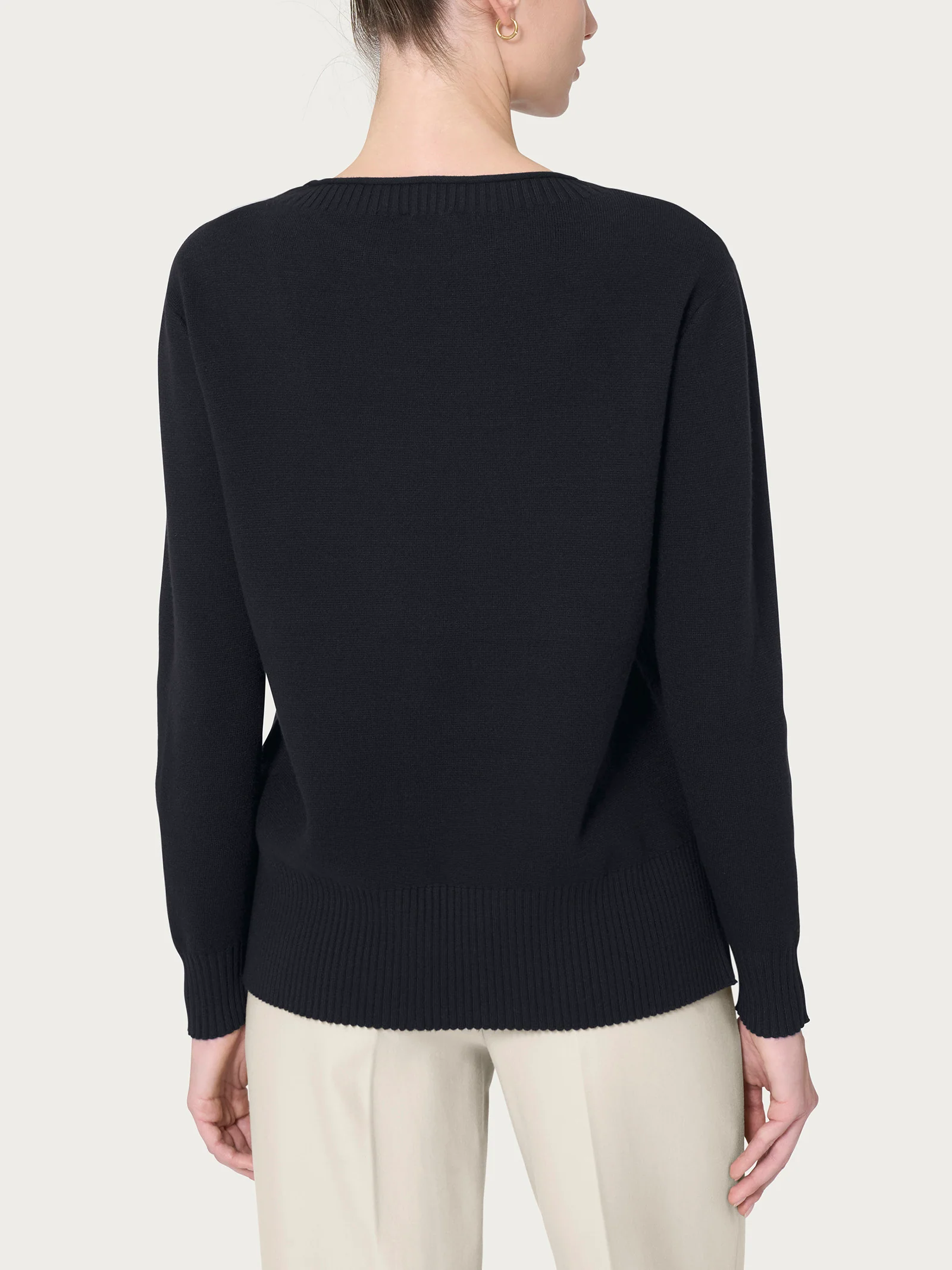 Maglia girocollo in Super Soft  - Nero - Image 2