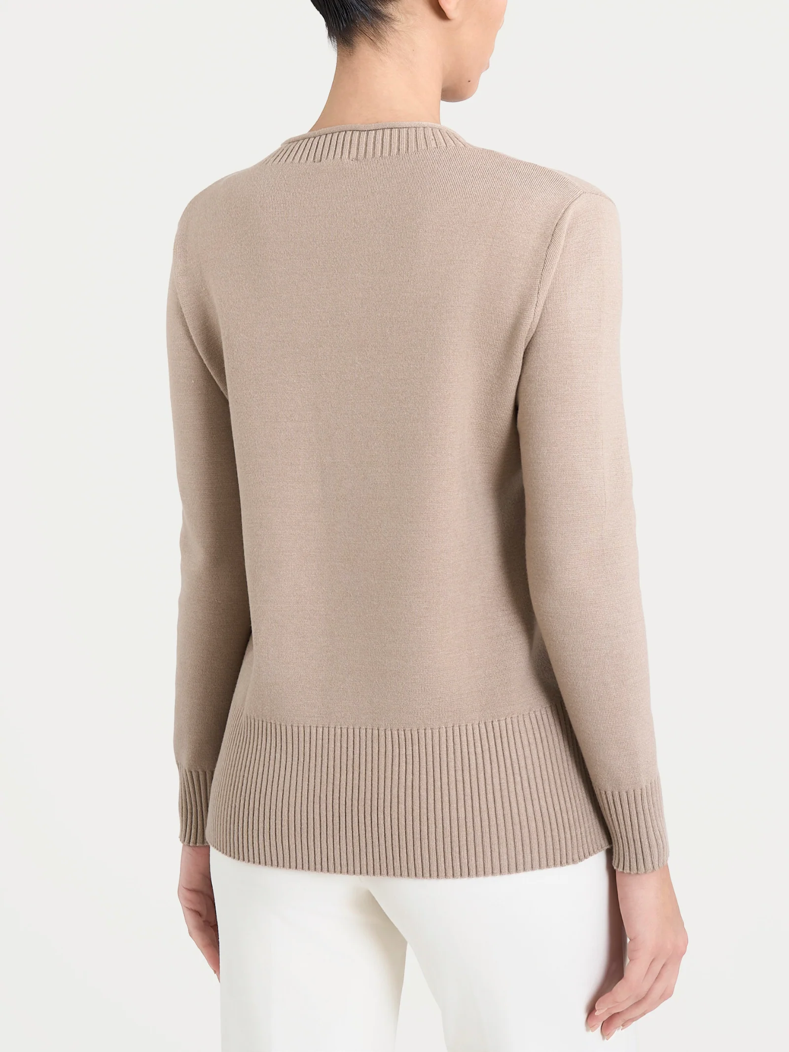 Maglia girocollo in Super Soft  - Cammello - Image 2
