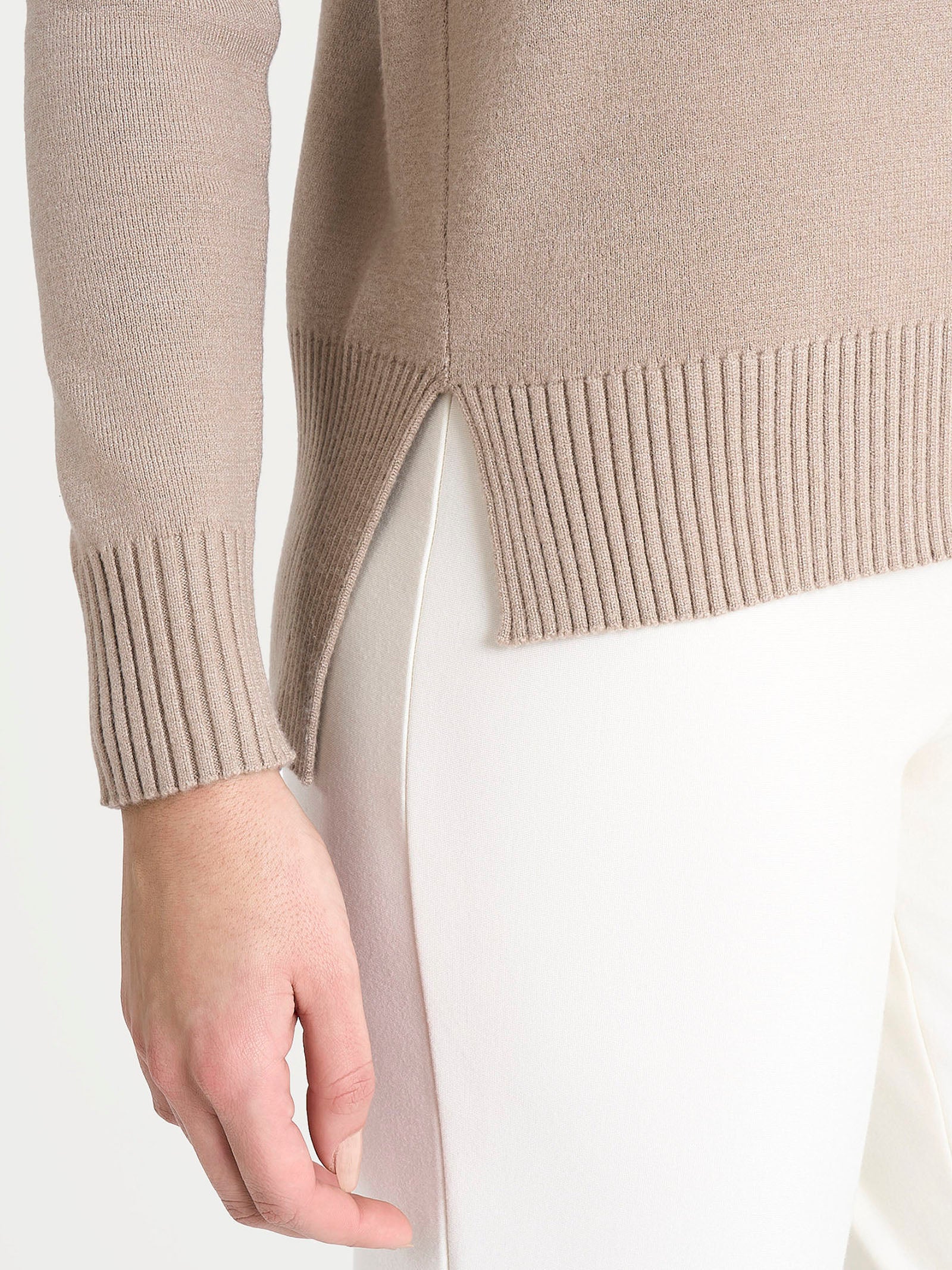 Maglia girocollo in Super Soft  - Cammello - Image 3