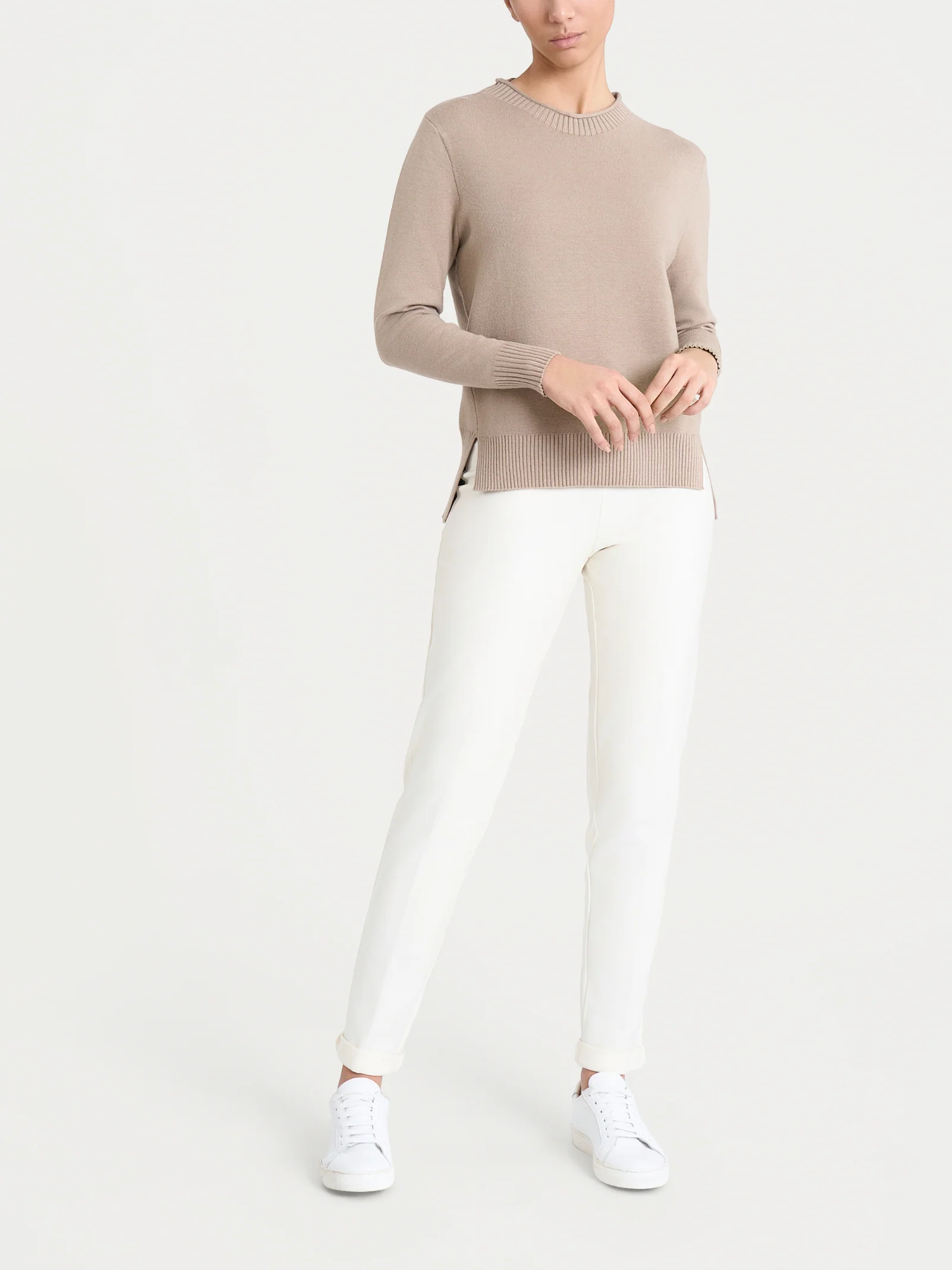 Maglia girocollo in Super Soft  - Cammello - Image 5