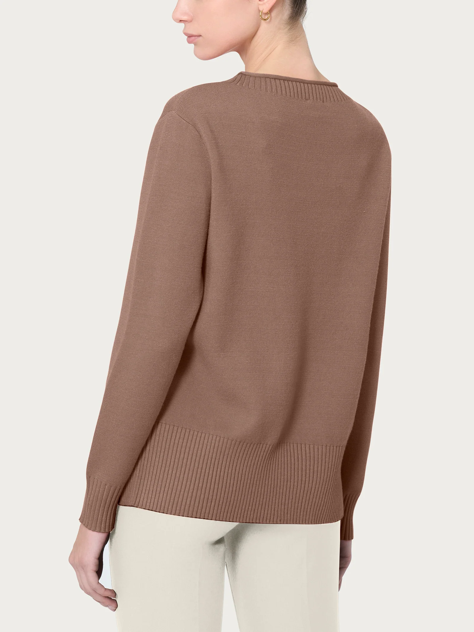 Maglia girocollo in Super Soft  - Pine Bark - Image 2