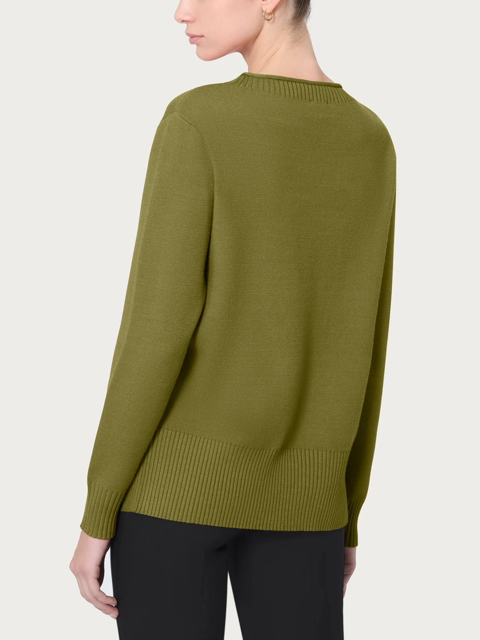 Maglia girocollo in Super Soft  - Sphagnum - Image 2