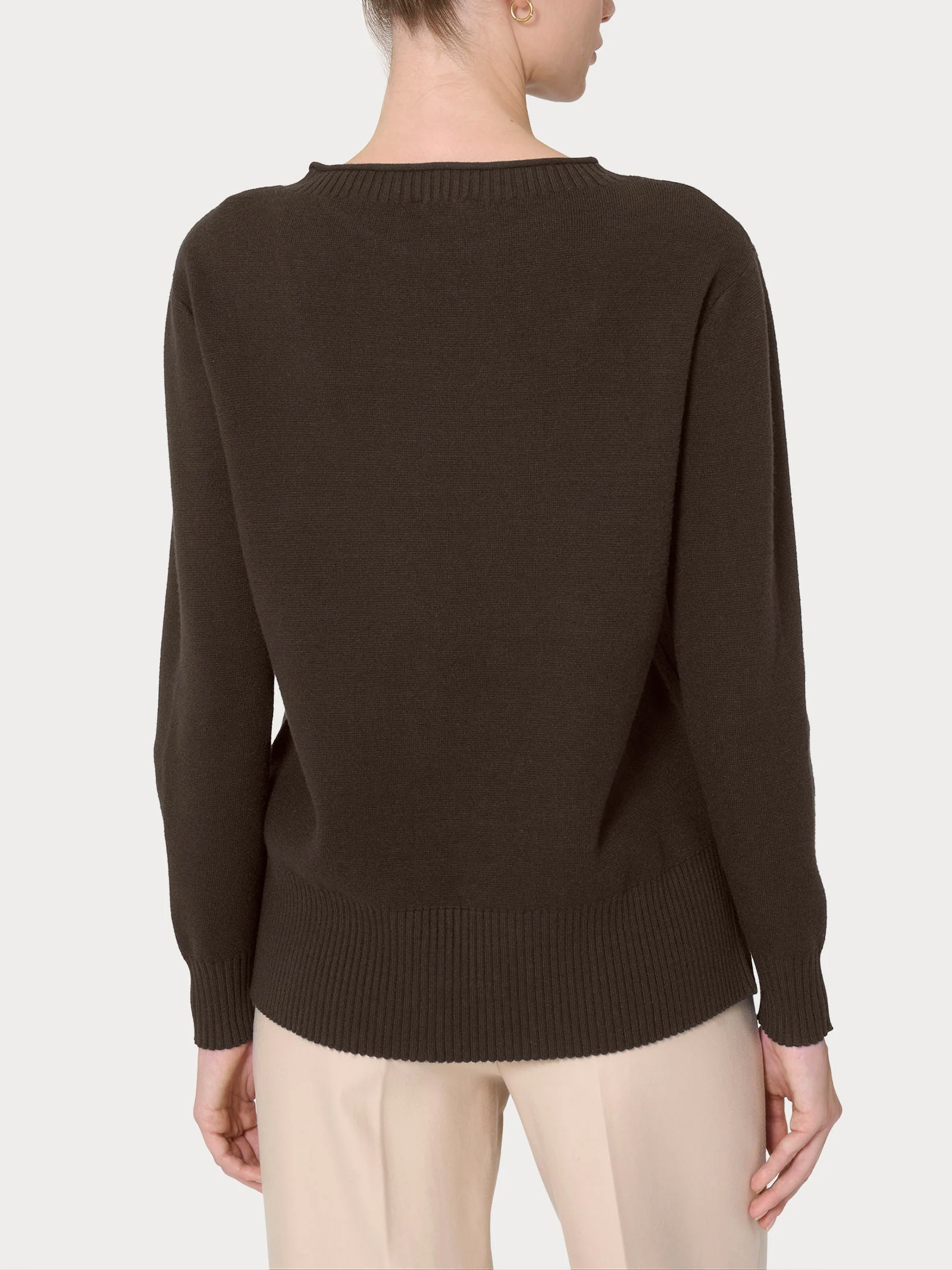 Maglia girocollo in Super Soft  - Chocolate Torte - Image 2
