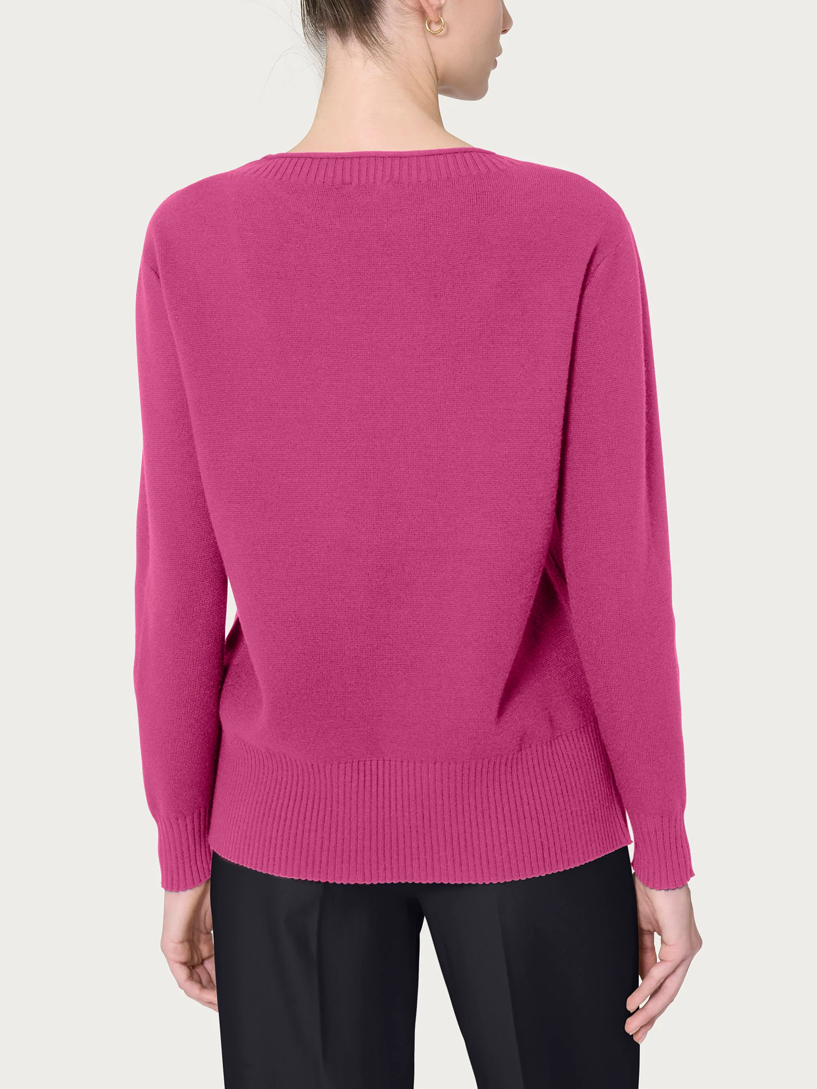 Maglia girocollo in Super Soft  - Red Violet - Image 2