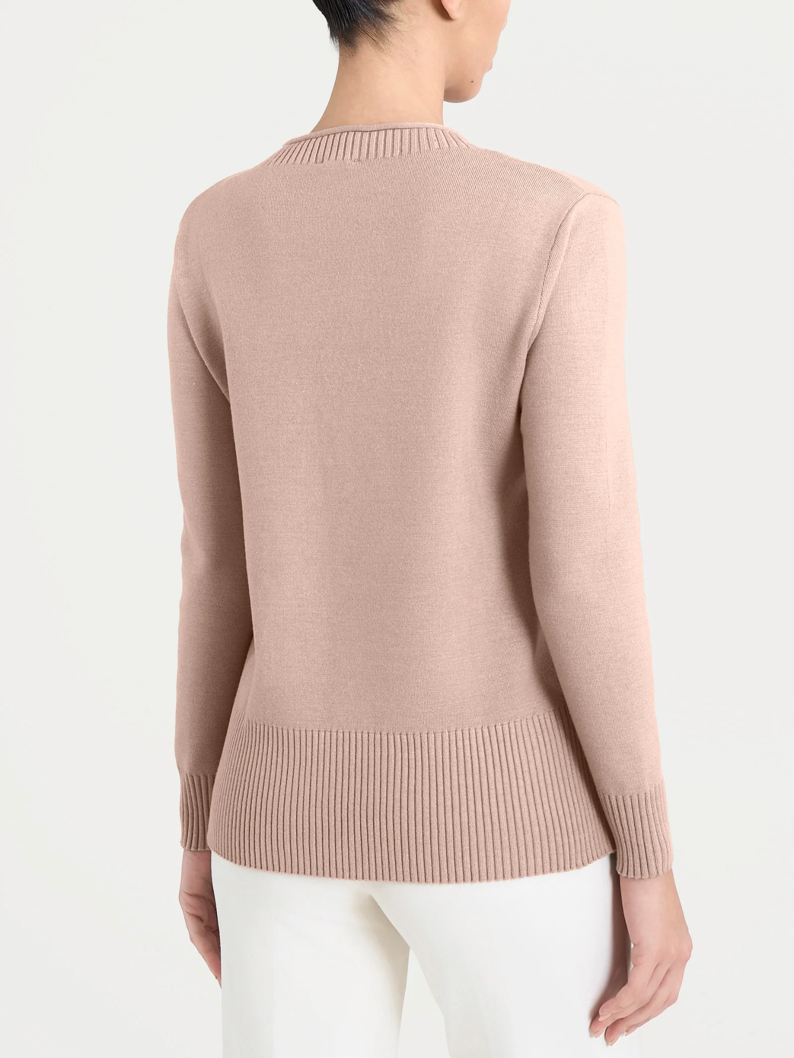 Maglia girocollo in Super Soft  - Cameo Rose - Image 2