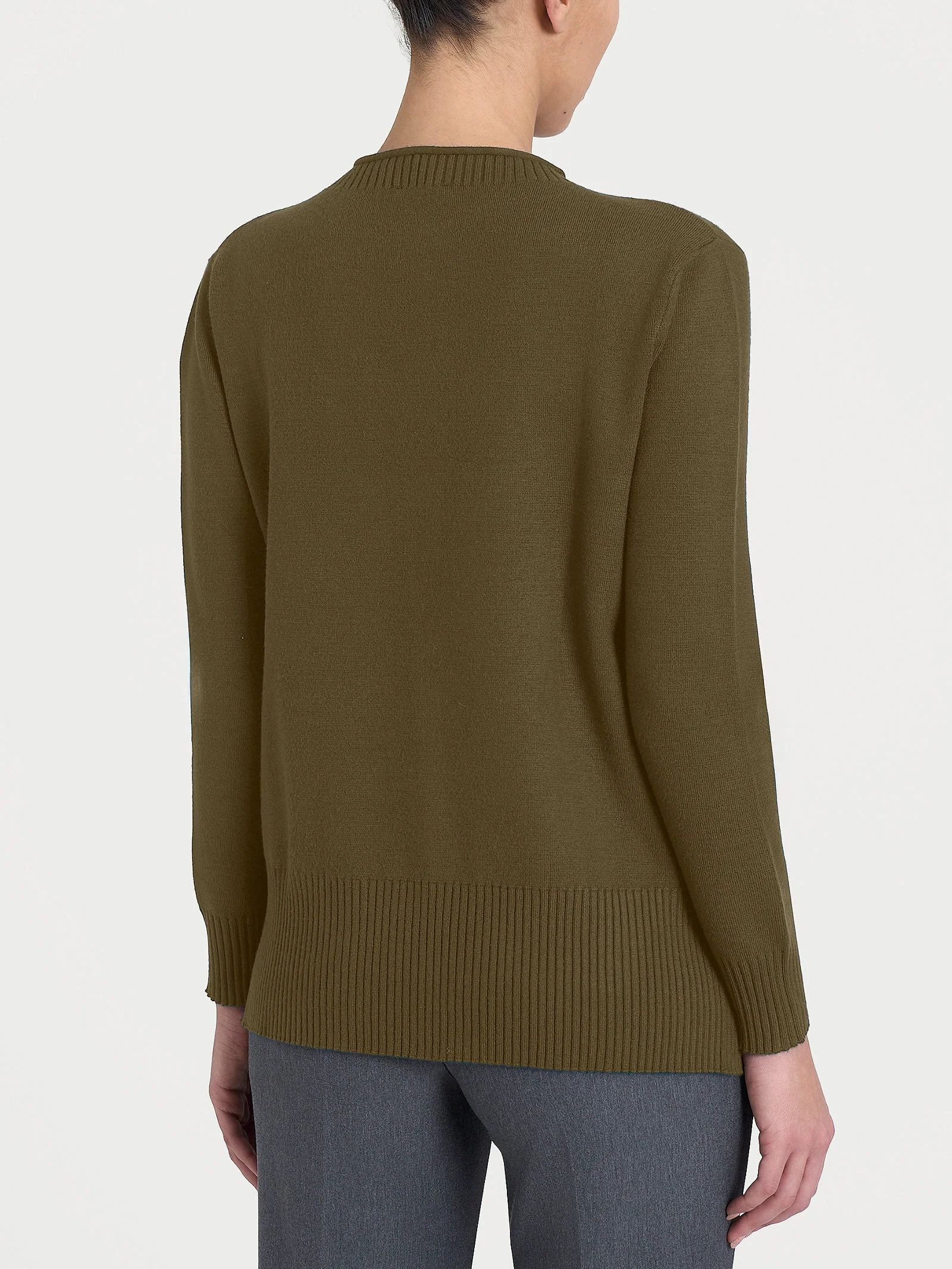 Maglia girocollo in Super Soft  - Dark Olive - Image 2
