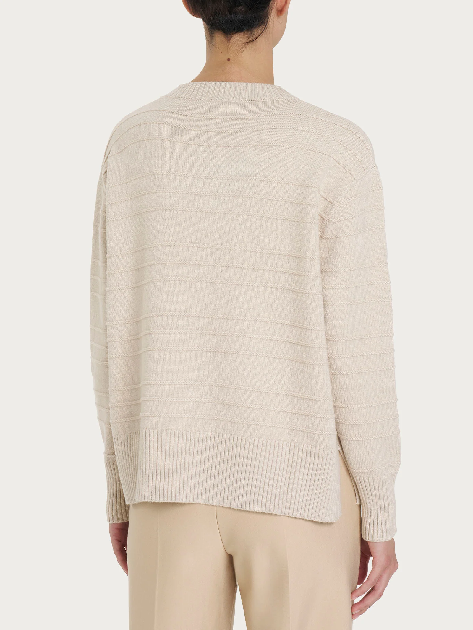 Maglia girocollo in Super Soft - Champignon - Image 2