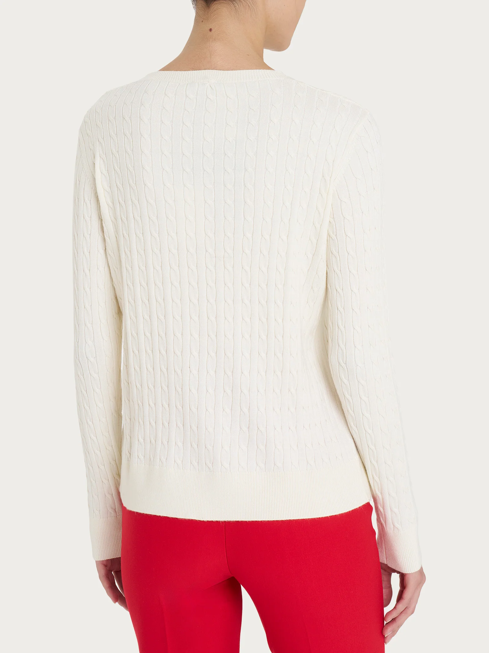 Maglia girocollo in Super Soft - Avorio - Image 2