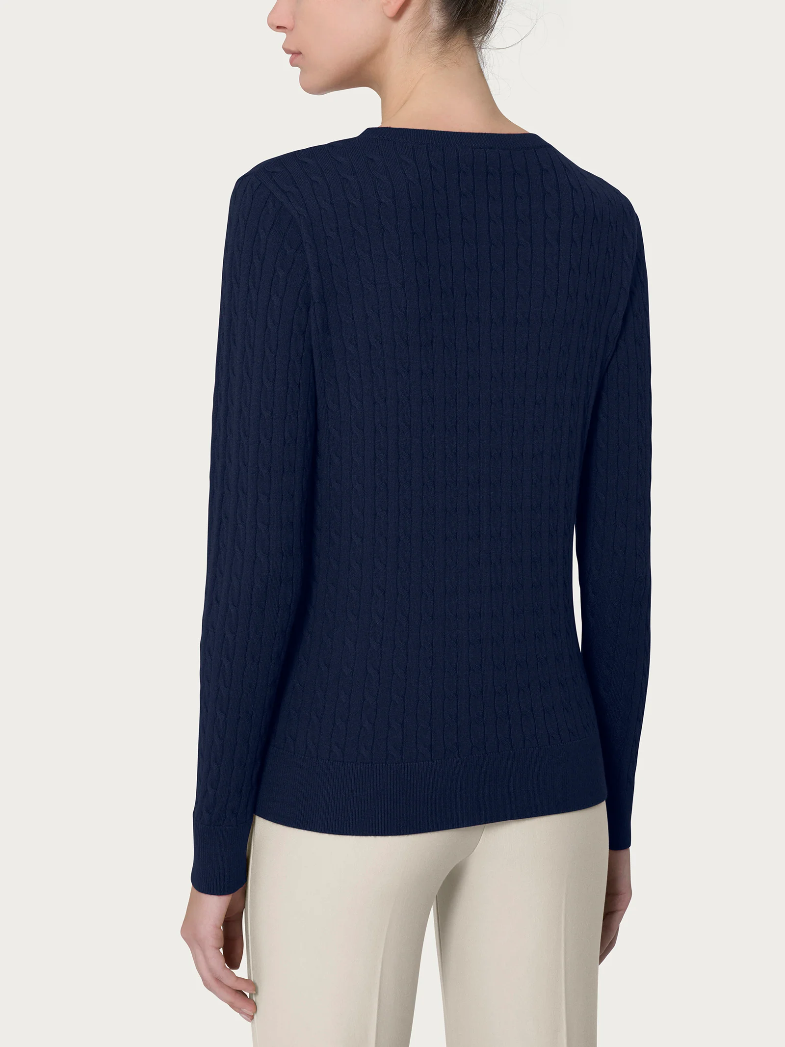 Maglia girocollo in Super Soft - Bleu - Image 2