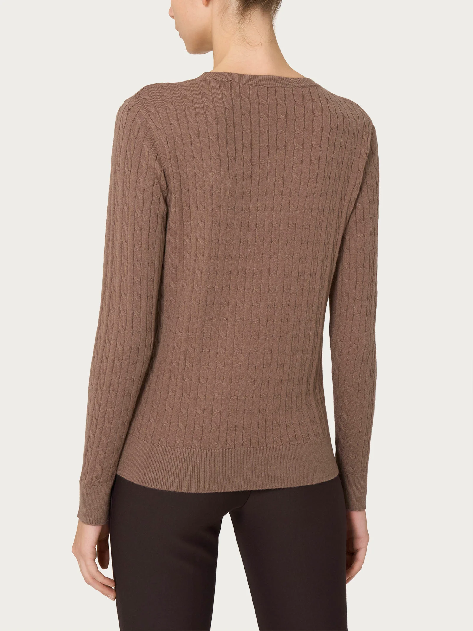 Maglia girocollo in Super Soft - Pine Bark - Image 2