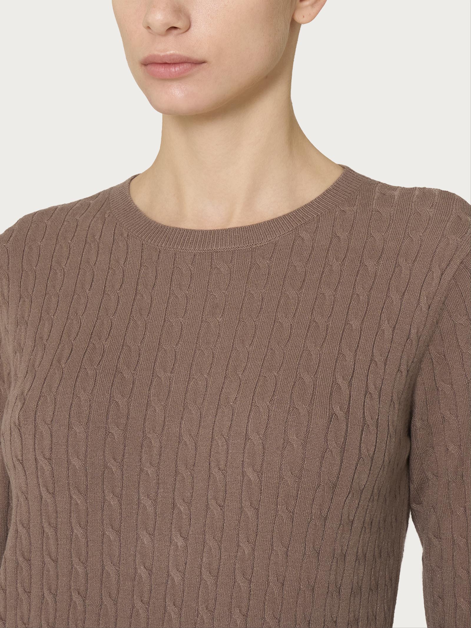 Maglia girocollo in Super Soft - Pine Bark - Image 3