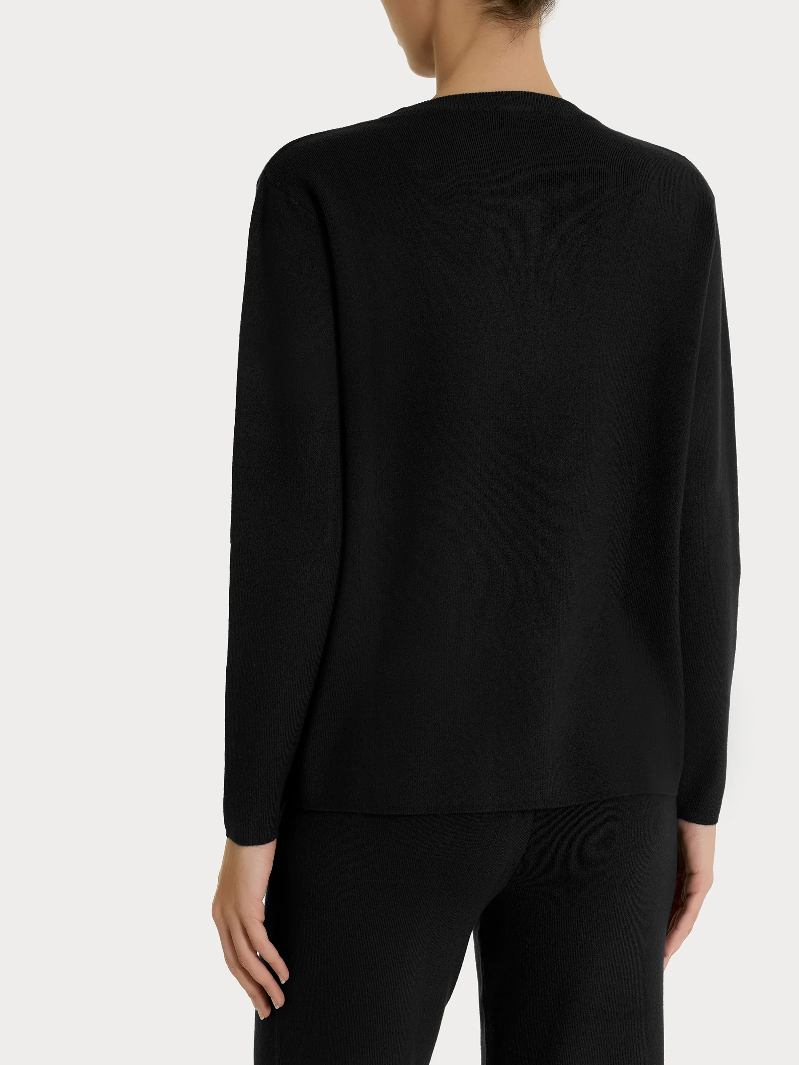 Maglia girocollo in Super Soft - Nero - Image 2