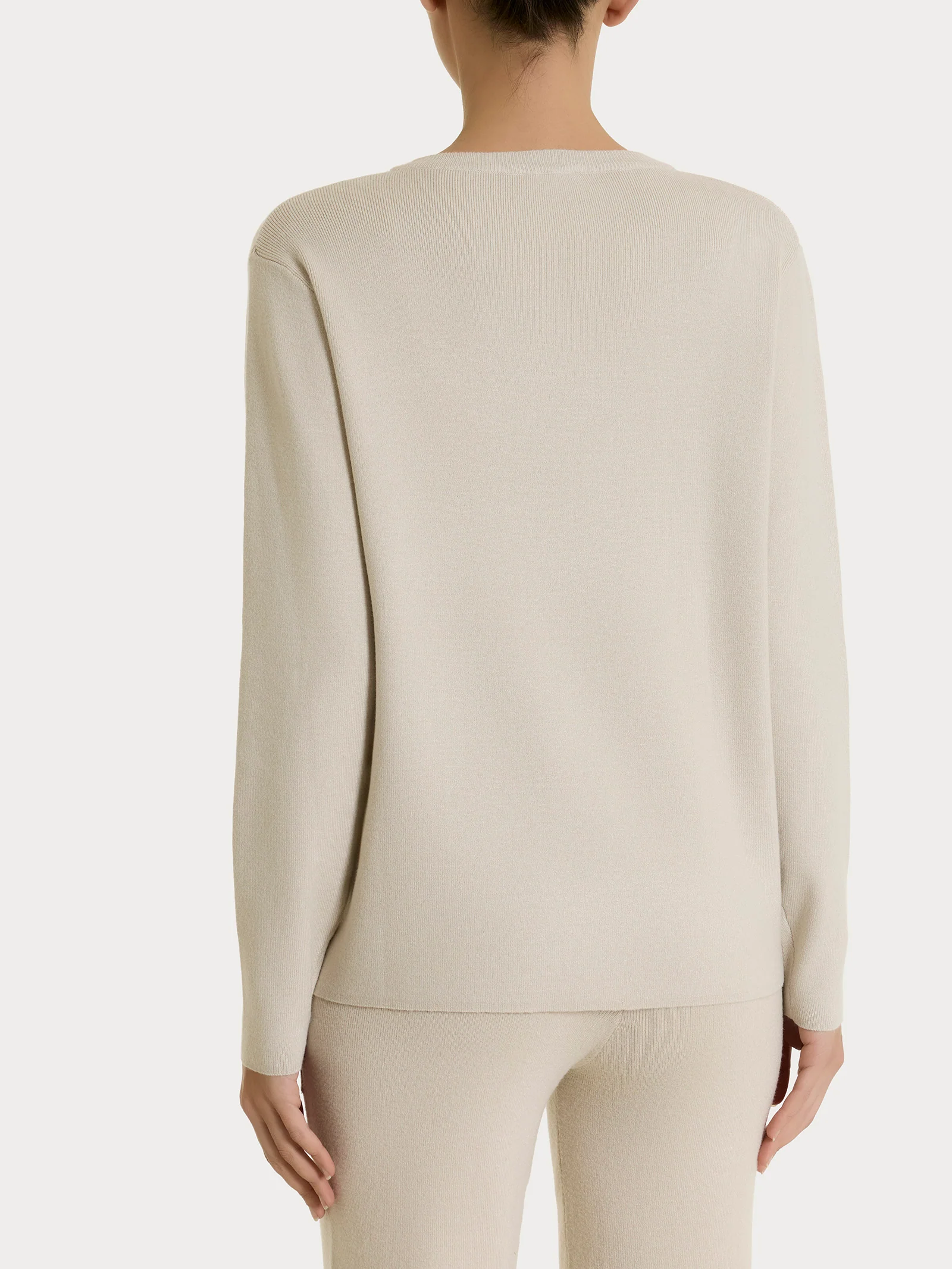 Maglia girocollo in Super Soft - Champignon - Image 2